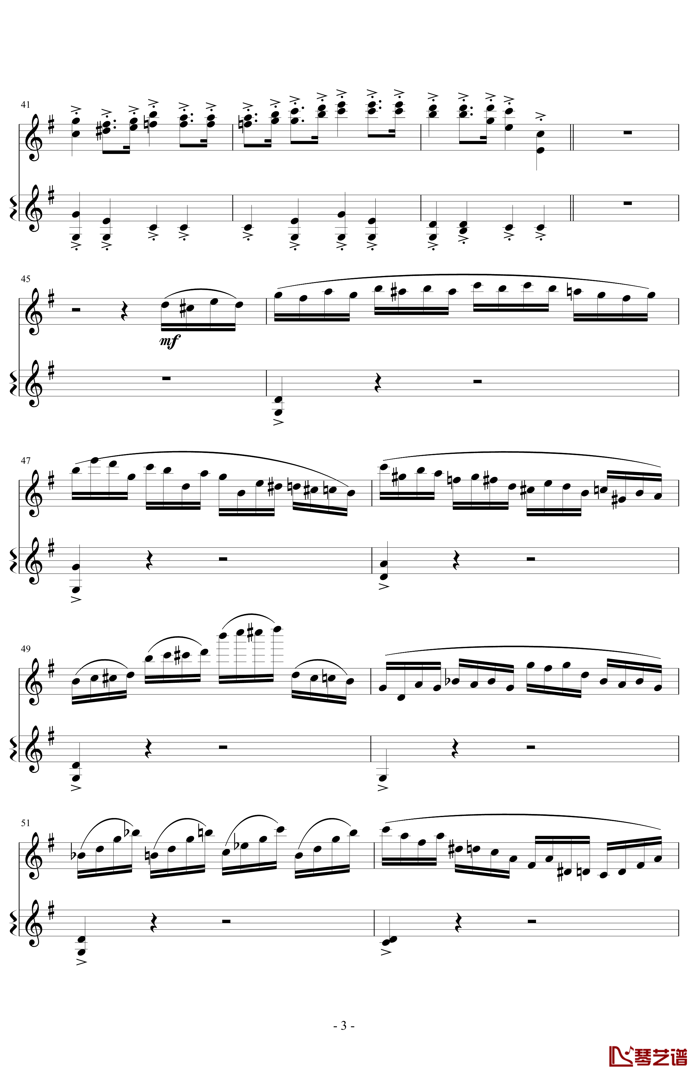 意大利国歌变奏曲钢琴谱-DXF3