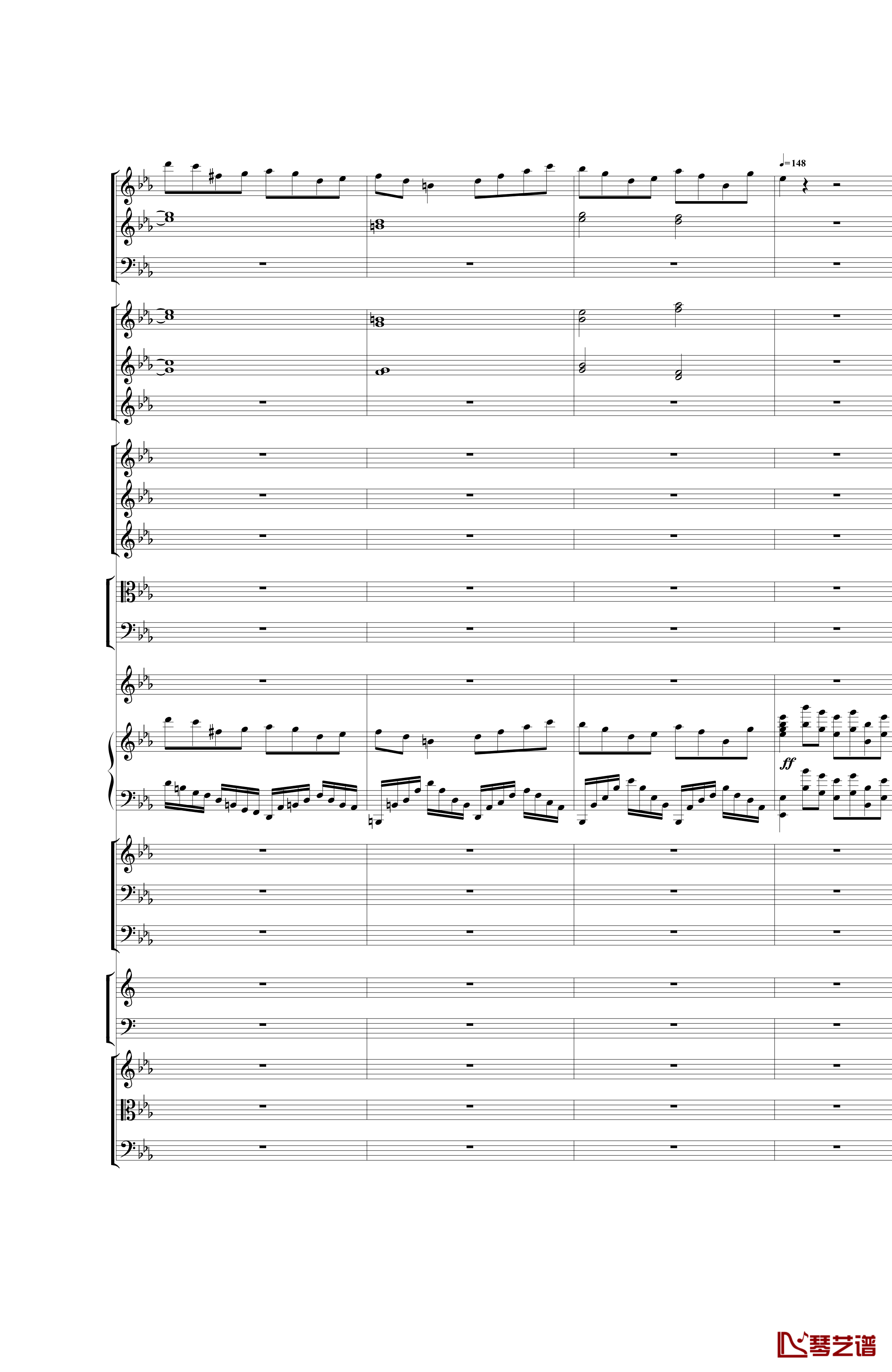 Piano Concerto No.3 in E Flat minor钢琴谱 I.Moderto-热情而辉煌21