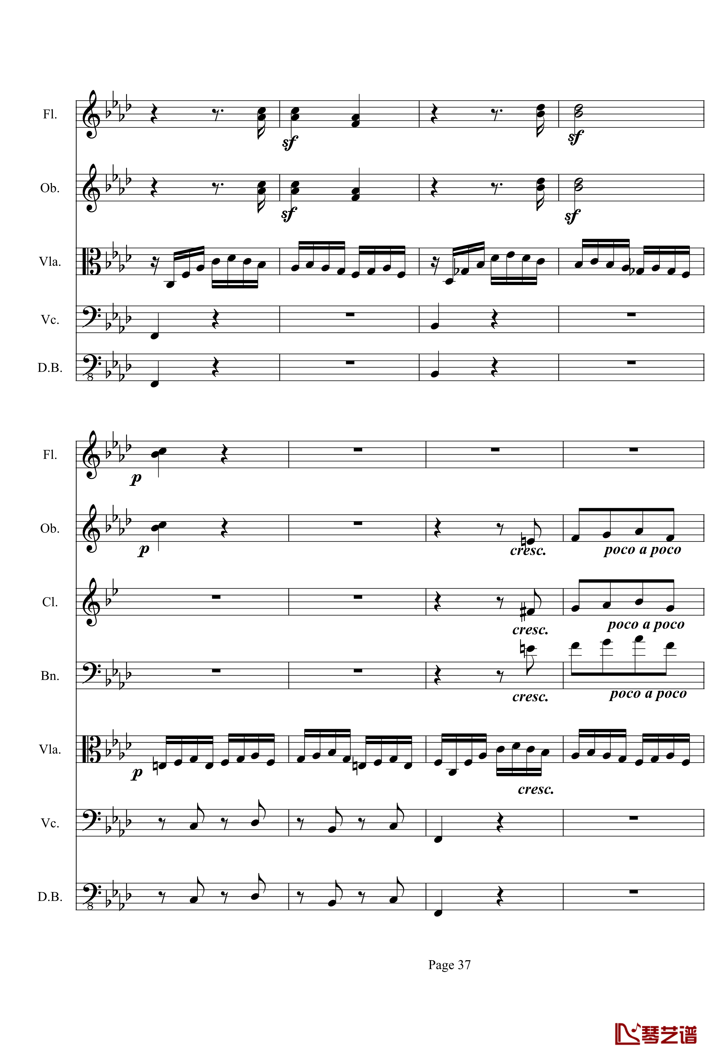 奏鸣曲之交响第23首Ⅲ钢琴谱--贝多芬-beethoven37
