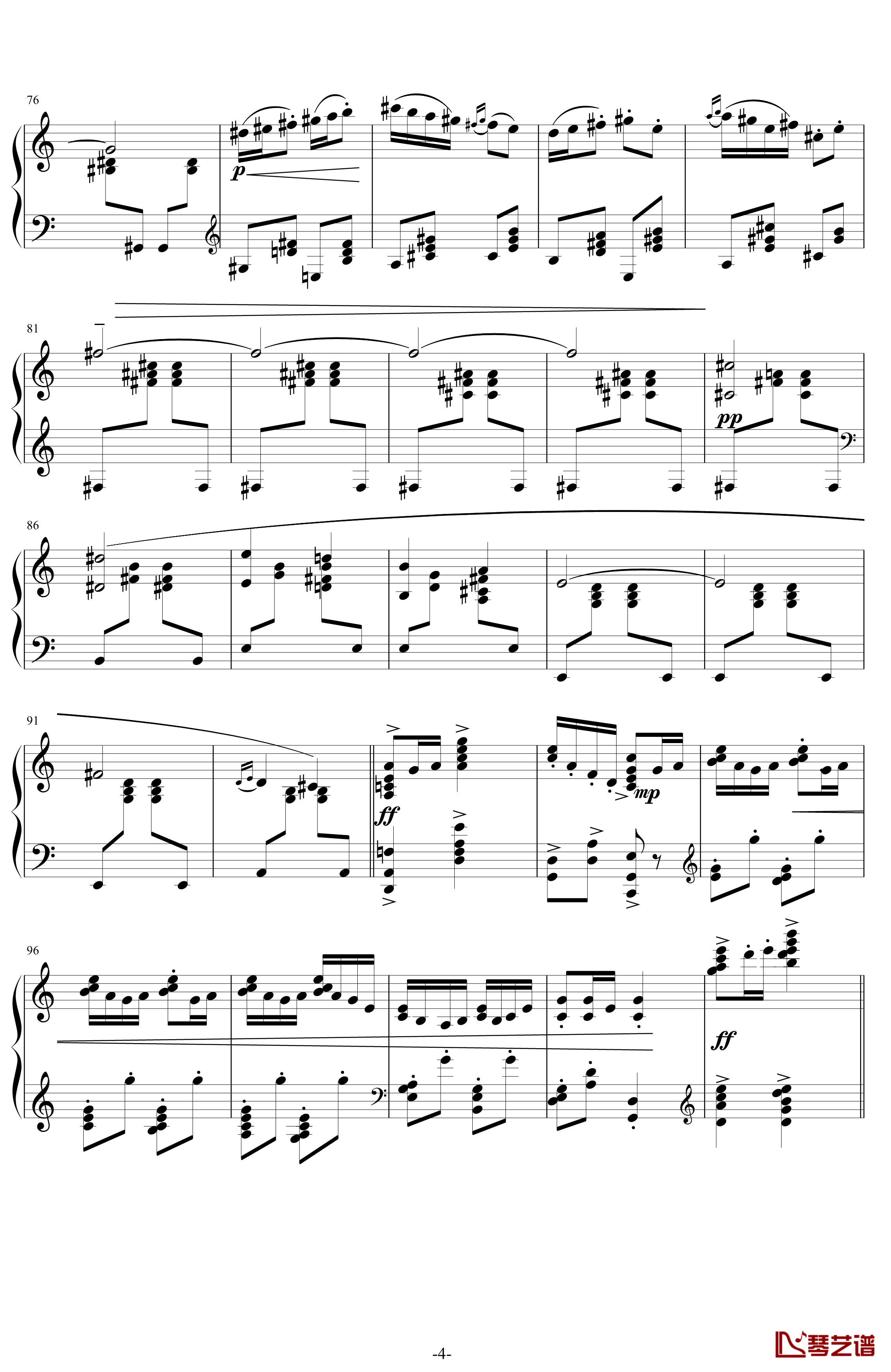 利戈顿舞曲钢琴谱-选自《库普兰之墓》-拉威尔-Ravel4