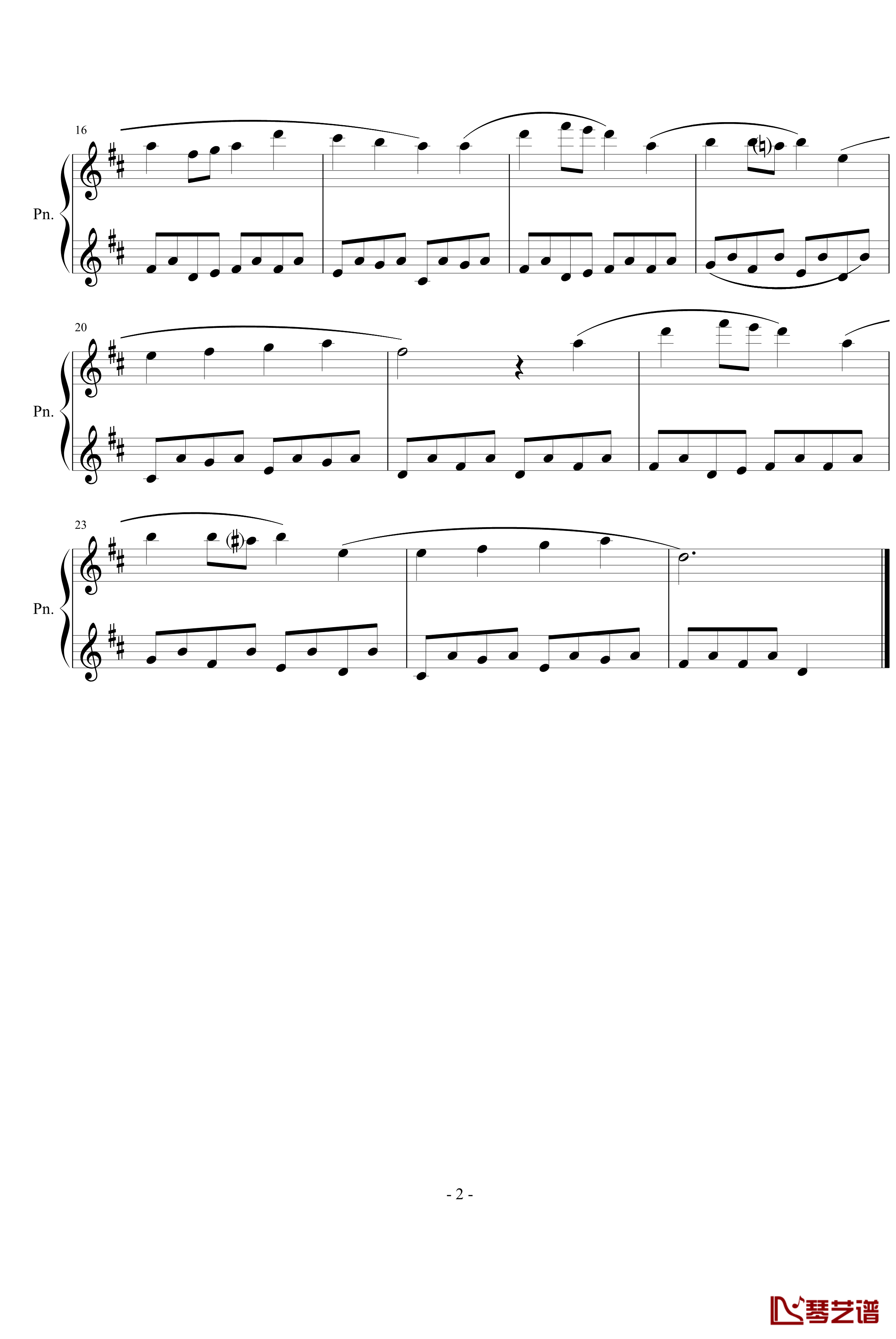 抒情曲钢琴谱-巴赫-P.E.Bach2