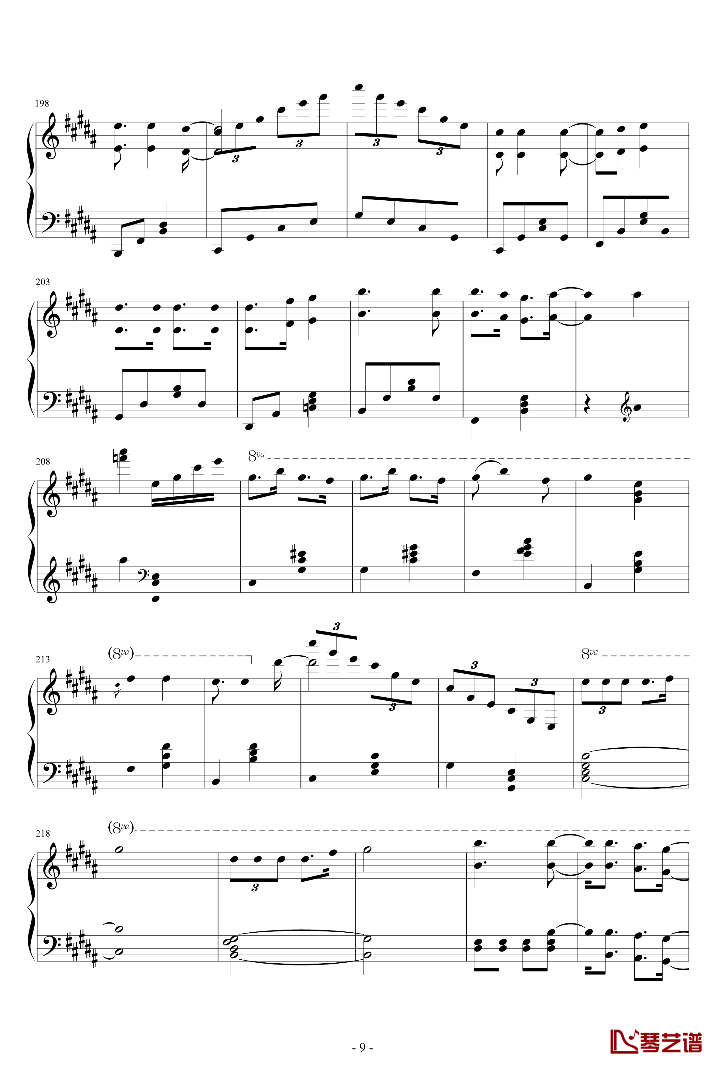 爆乳音头钢琴谱-钢琴版-vocaloid9
