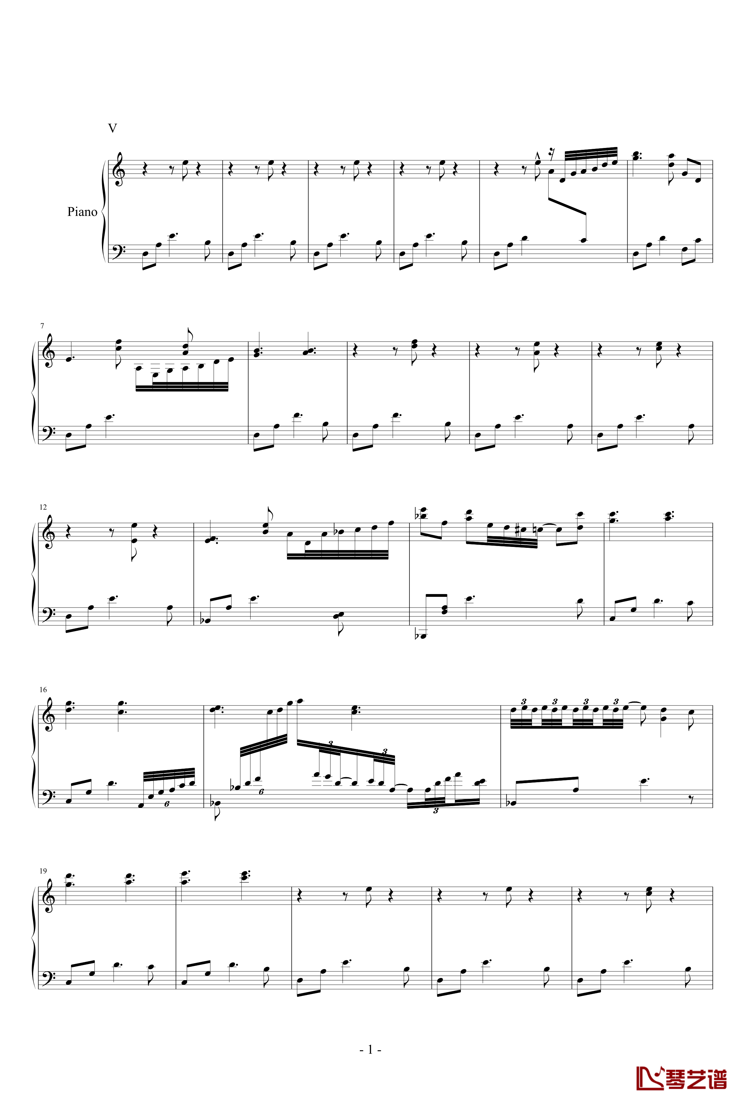 冥想集钢琴谱-修改-升c小调15
