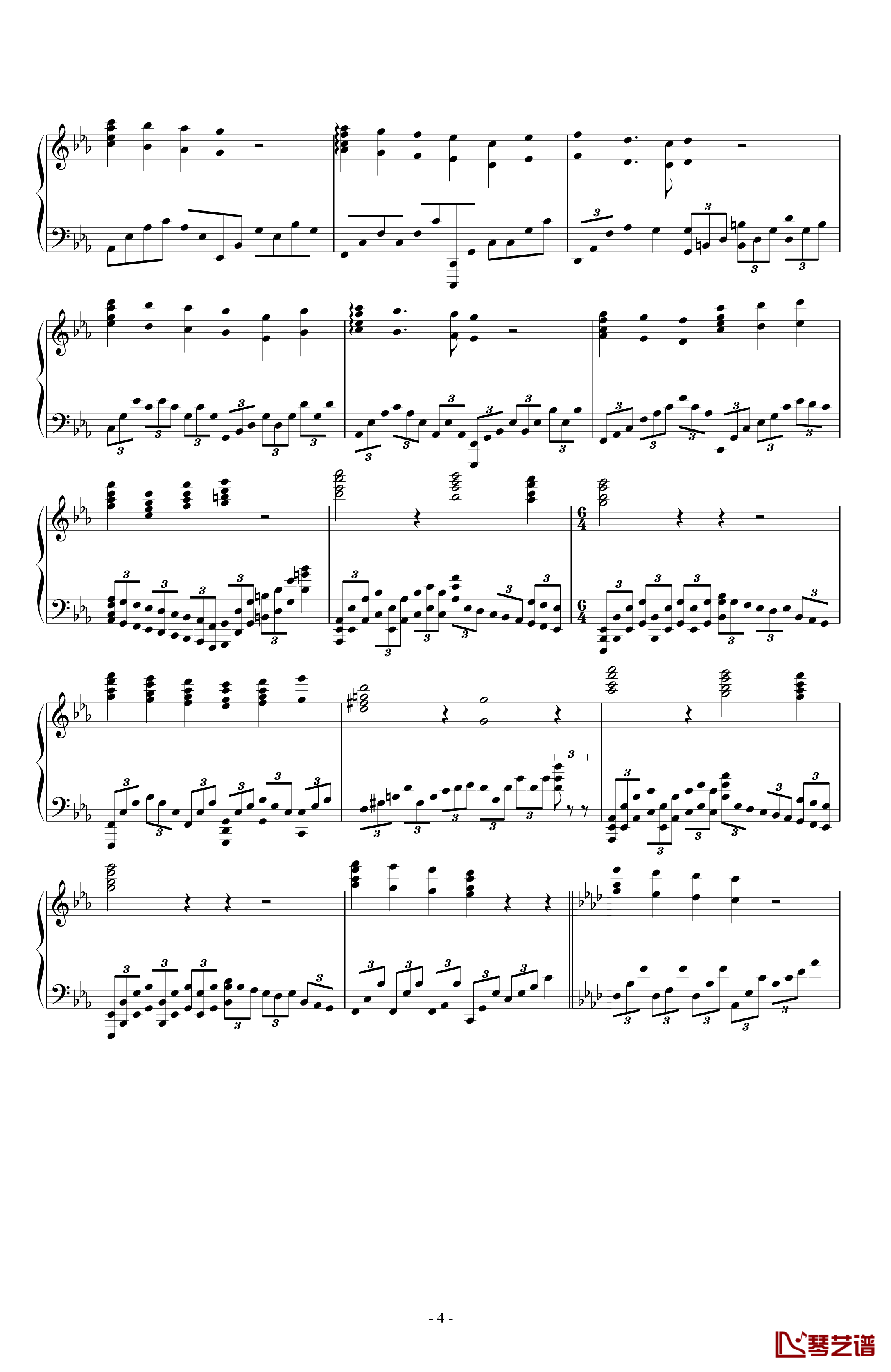 伊莎钢琴谱-小邦4