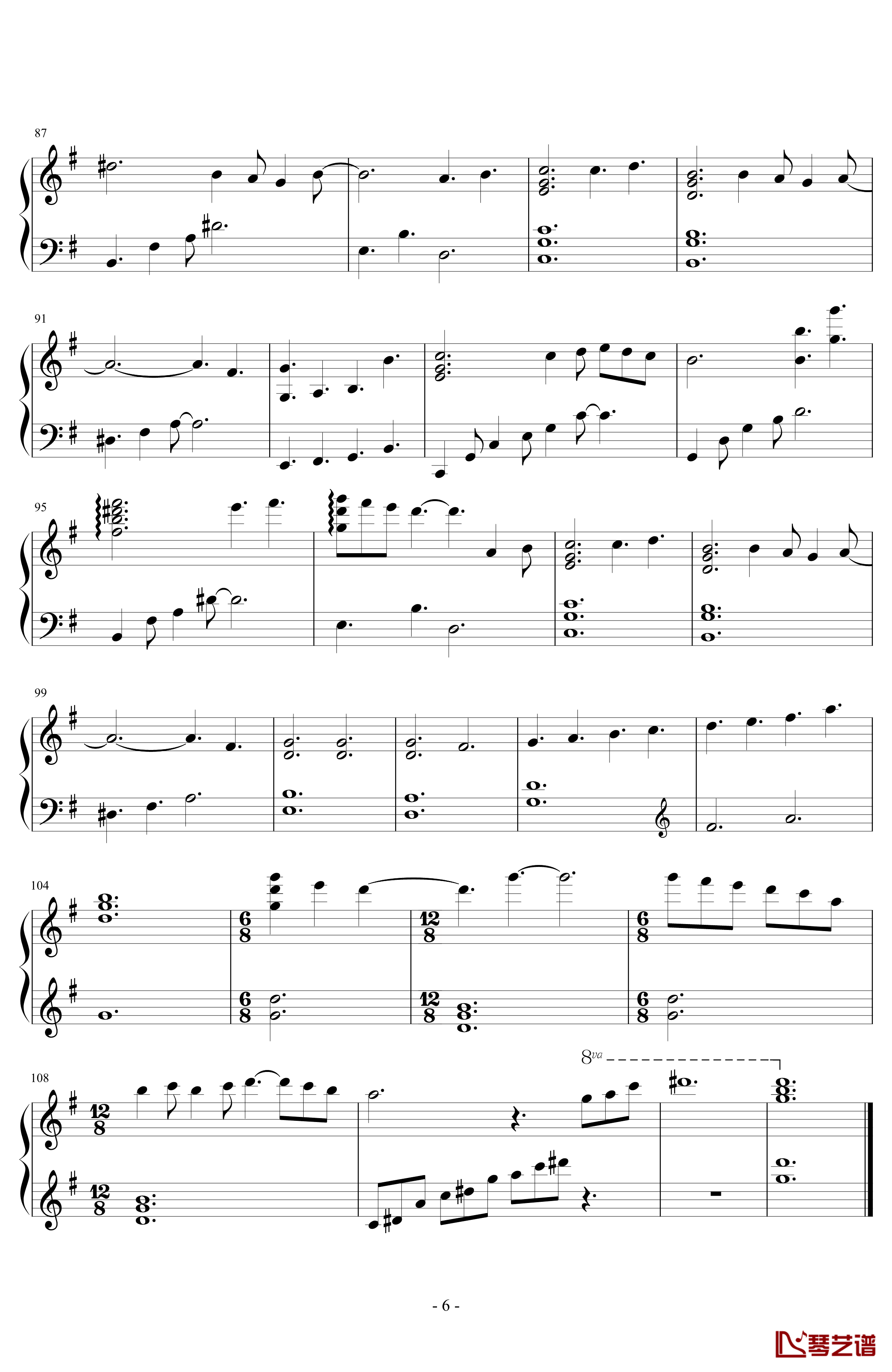 G小调随想练习曲钢琴谱-帕赫贝尔-Pachelbel6