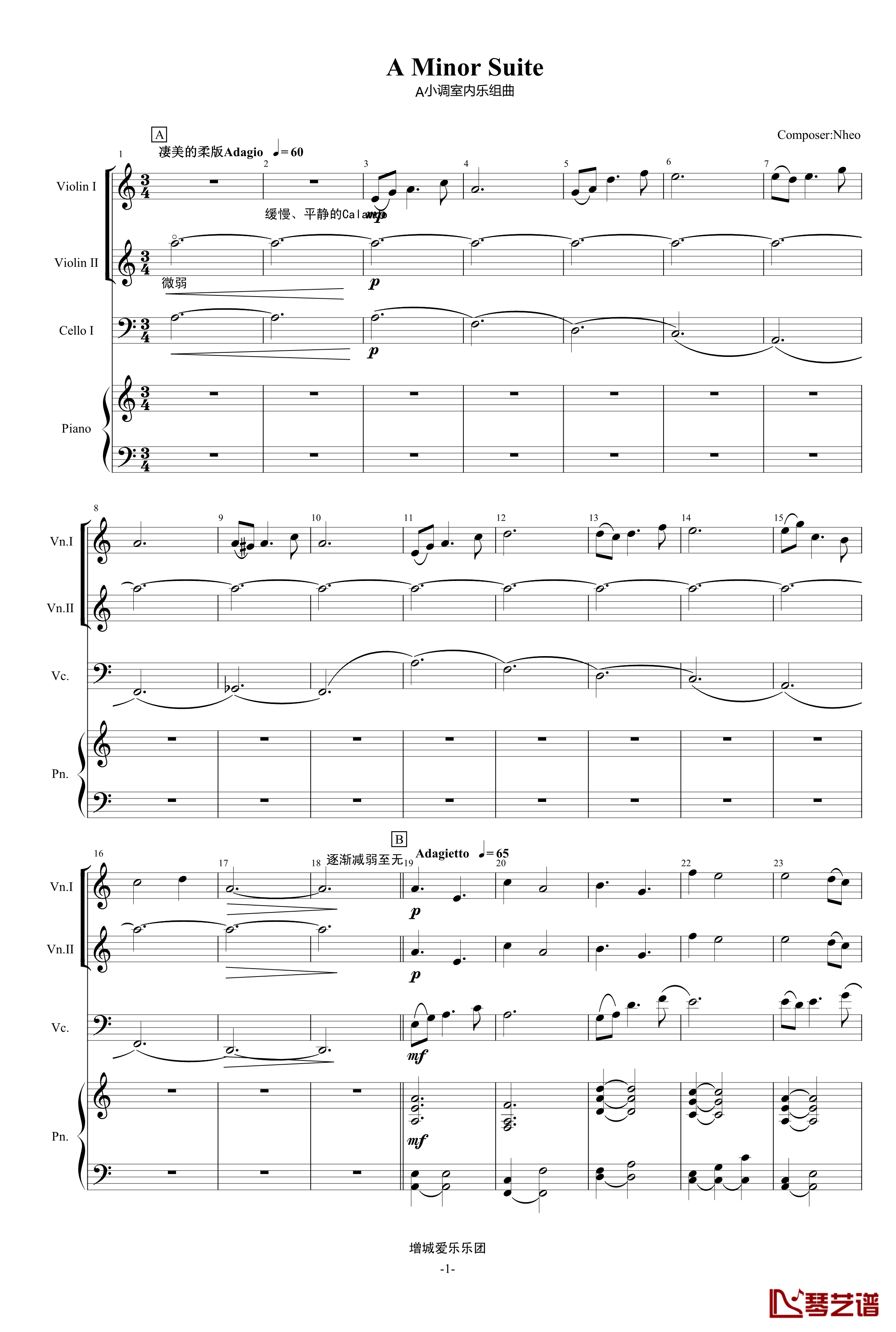 A Minor Suite钢琴谱-NeoW1