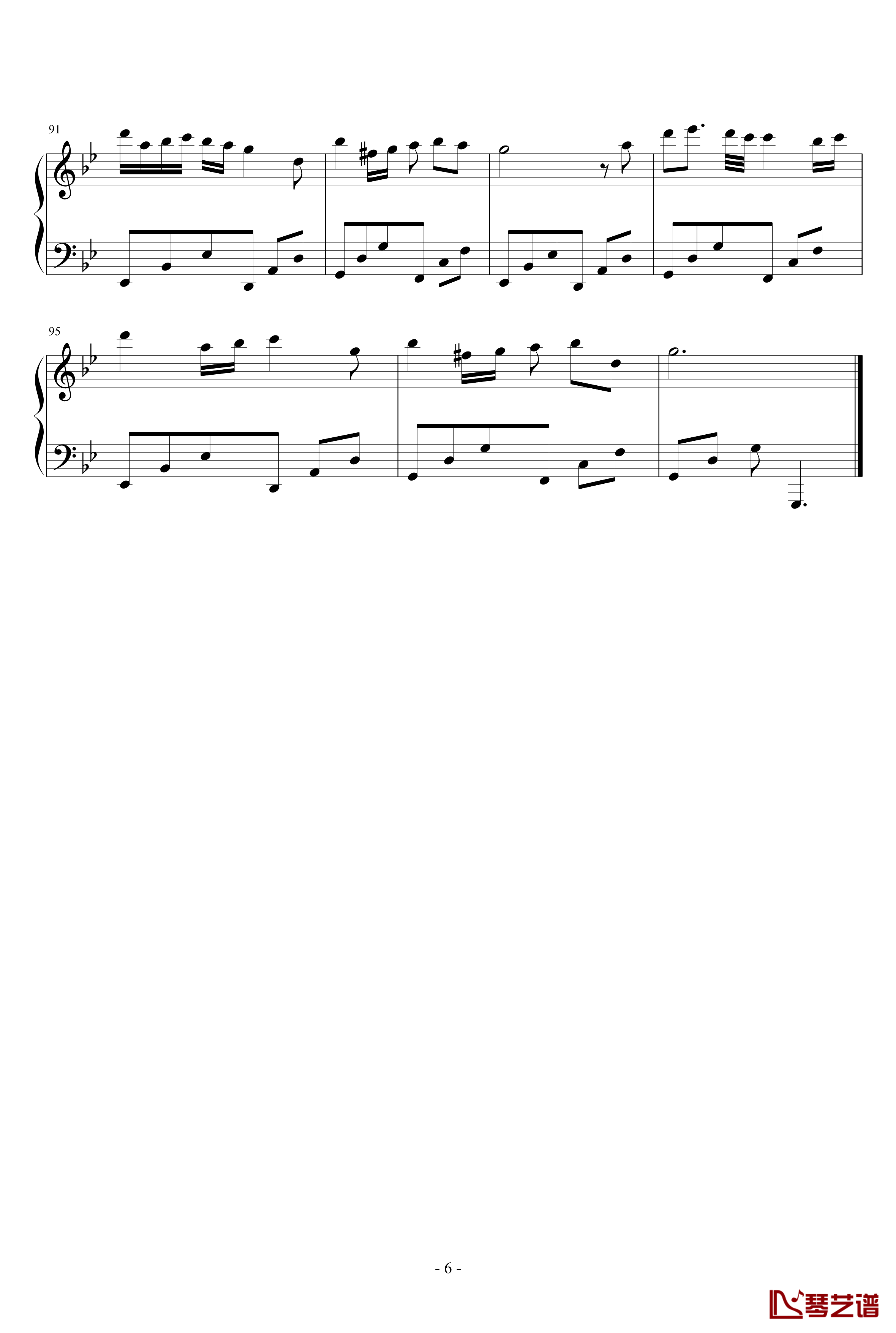 或許钢琴谱-狂音6