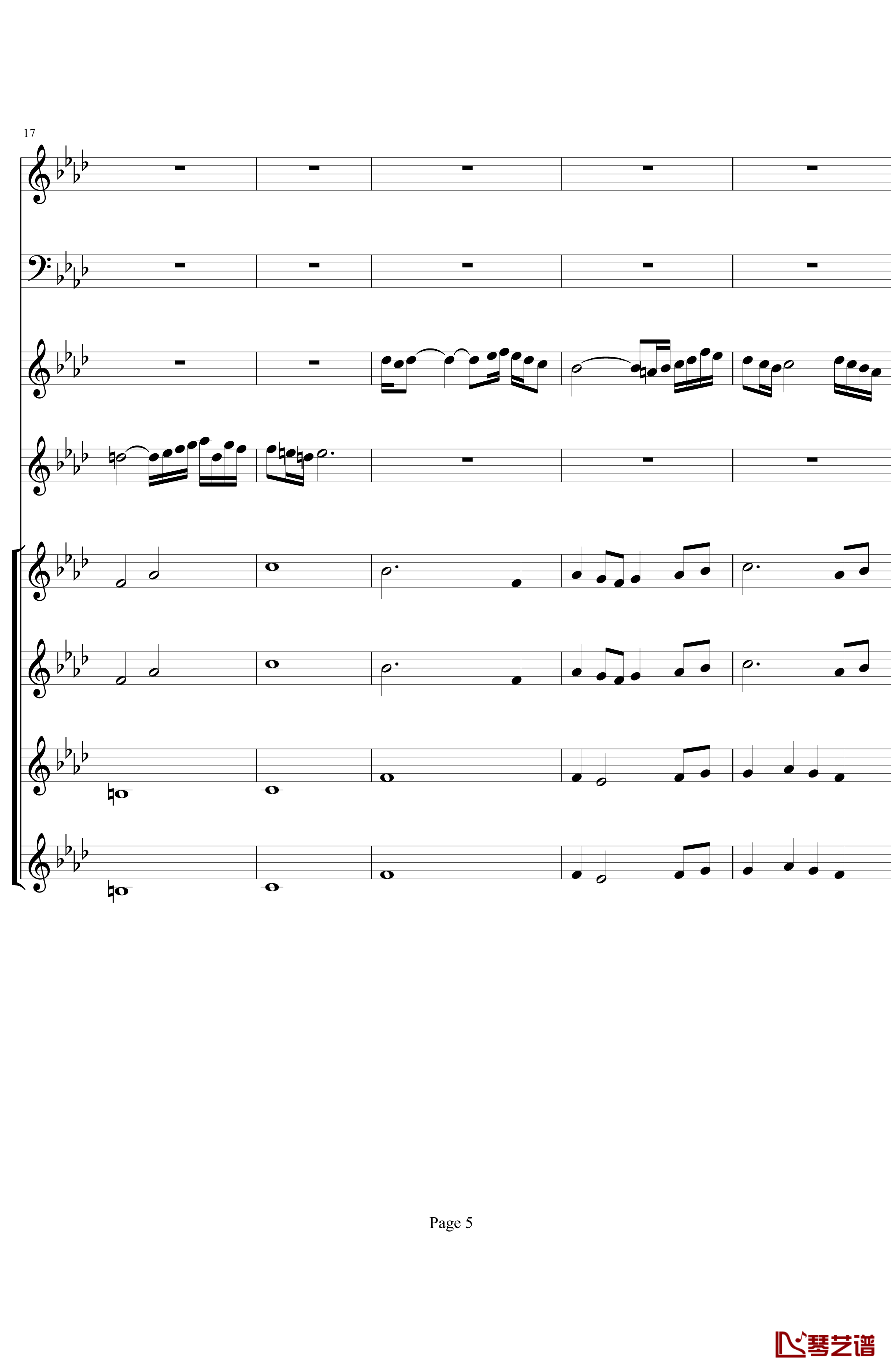 双童声协奏曲钢琴谱-Concerto Pour Deux Voix-合唱版-Saint-Preux5