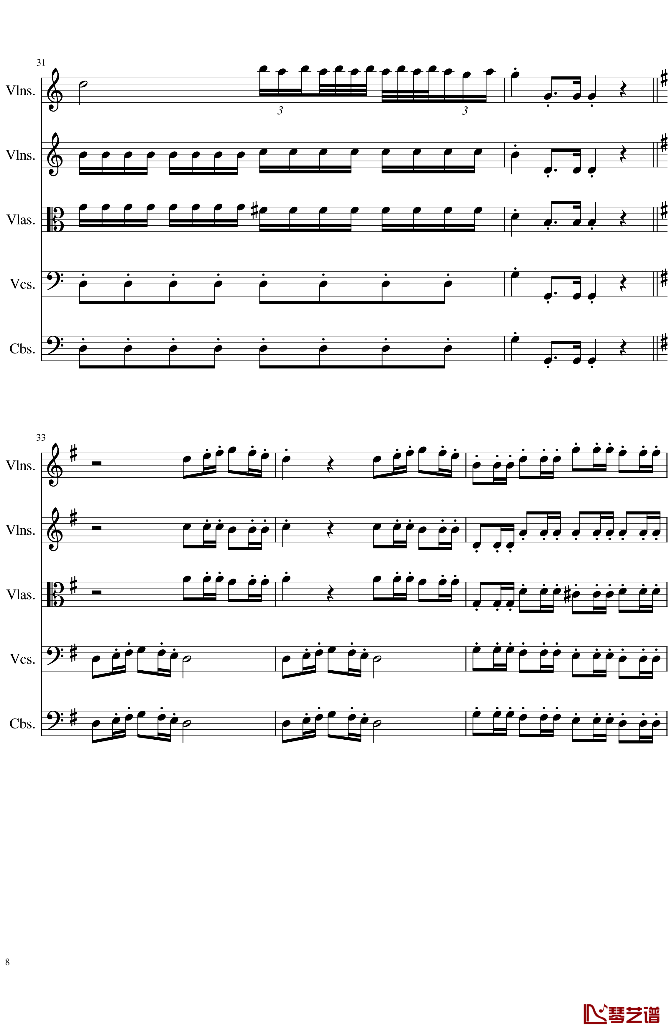 March in C, Op.124b钢琴谱-一个球8