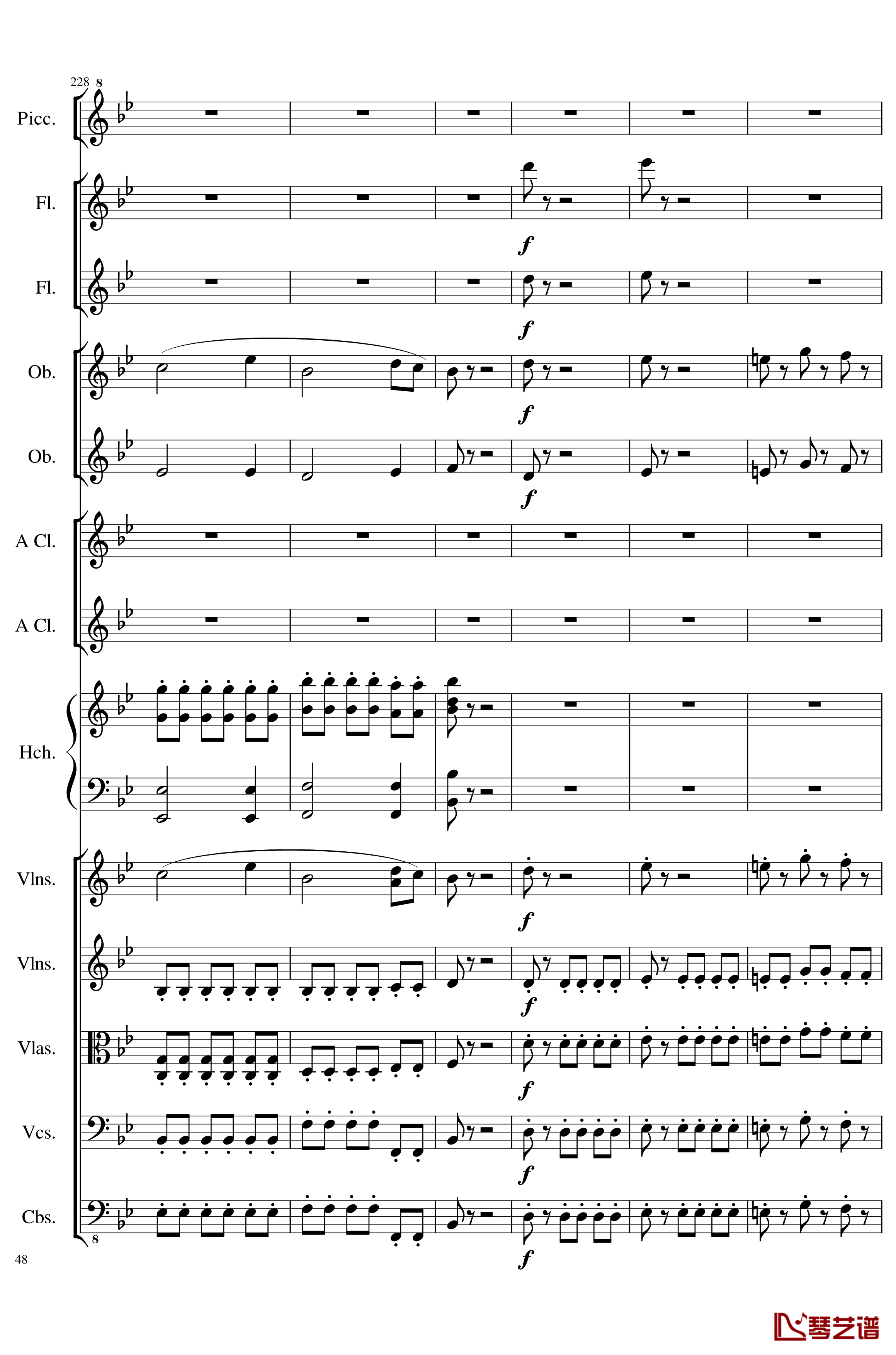 7 Contredanses No.1-7, Op.124钢琴谱-7首乡村舞曲，第一至第七，作品124-一个球48