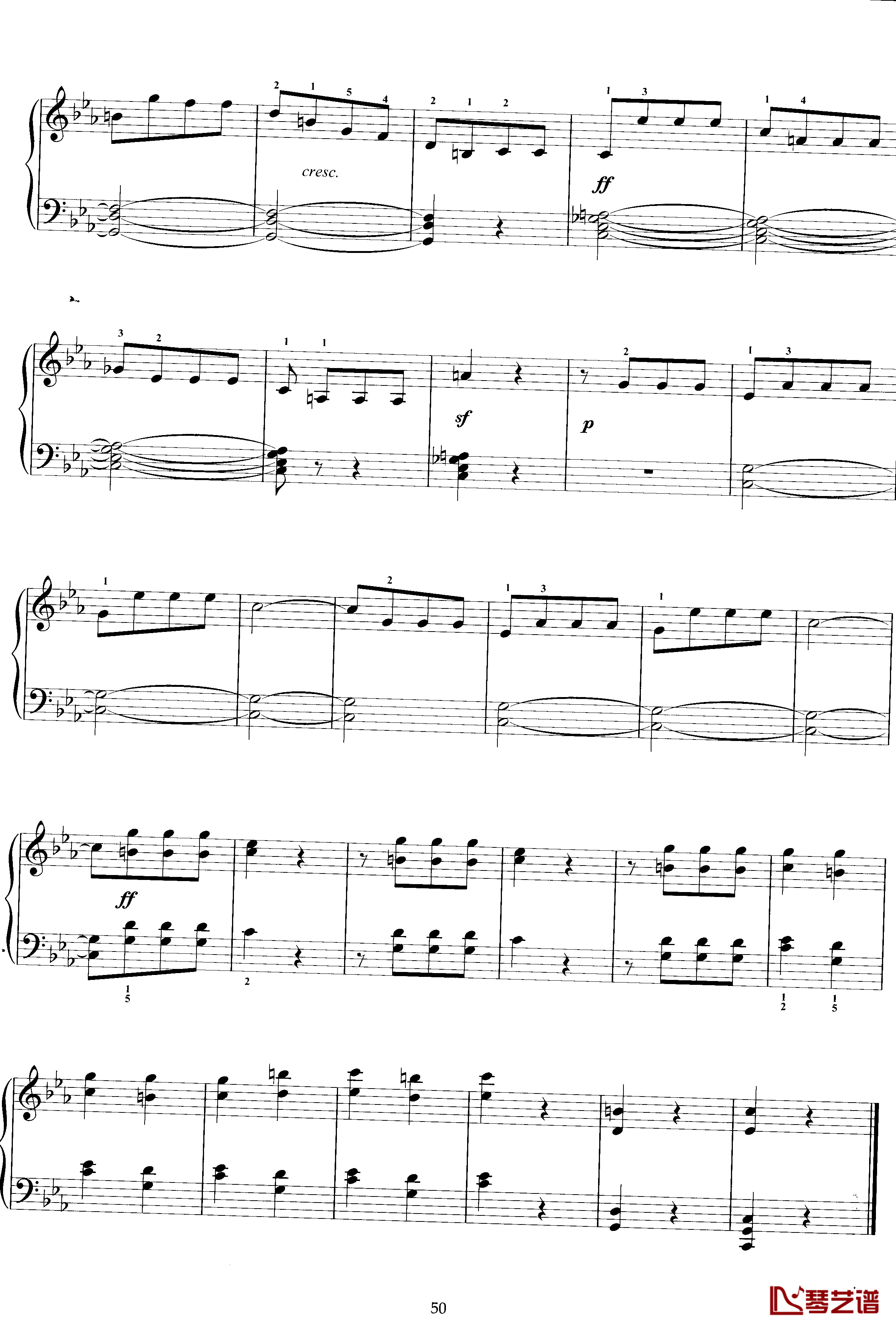 我也能弹贝多芬钢琴谱-简易改编-贝多芬-beethoven6