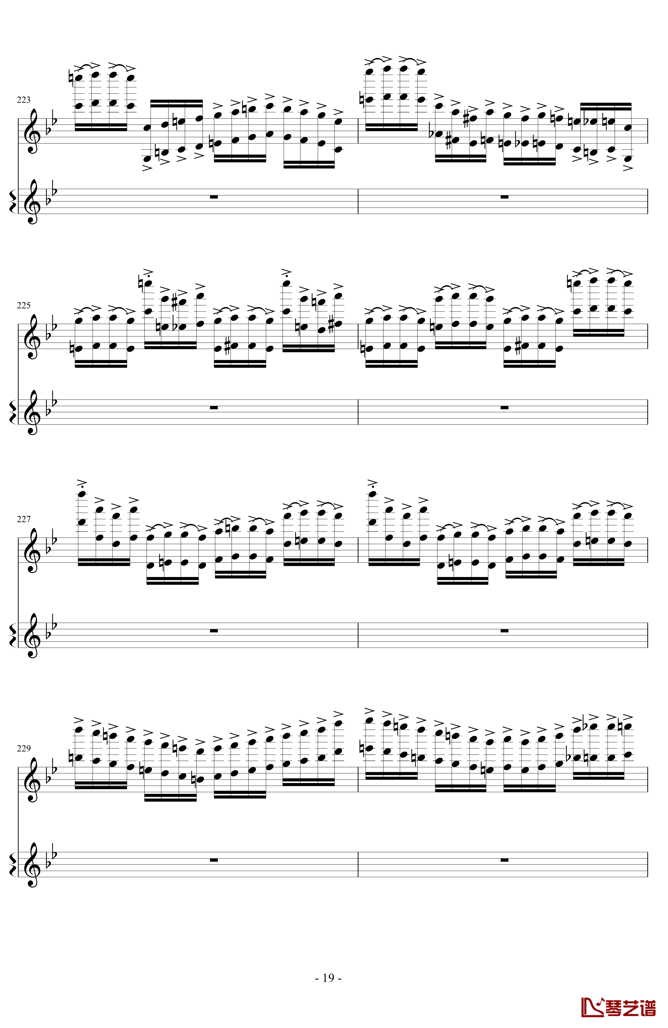 意大利国歌变奏曲钢琴谱-DXF19