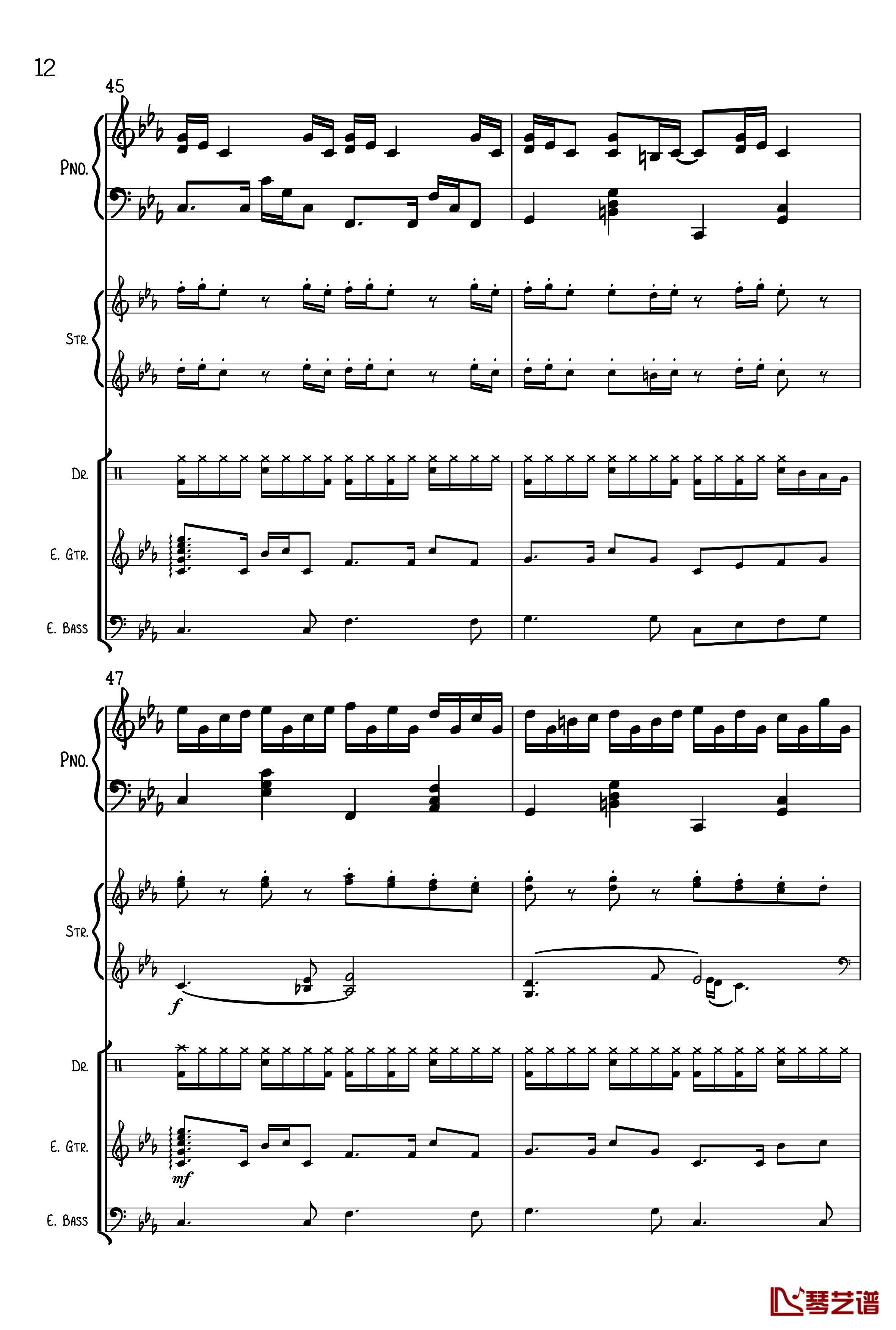 克罗地亚狂想曲钢琴谱-总谱-马克西姆-Maksim·Mrvica12