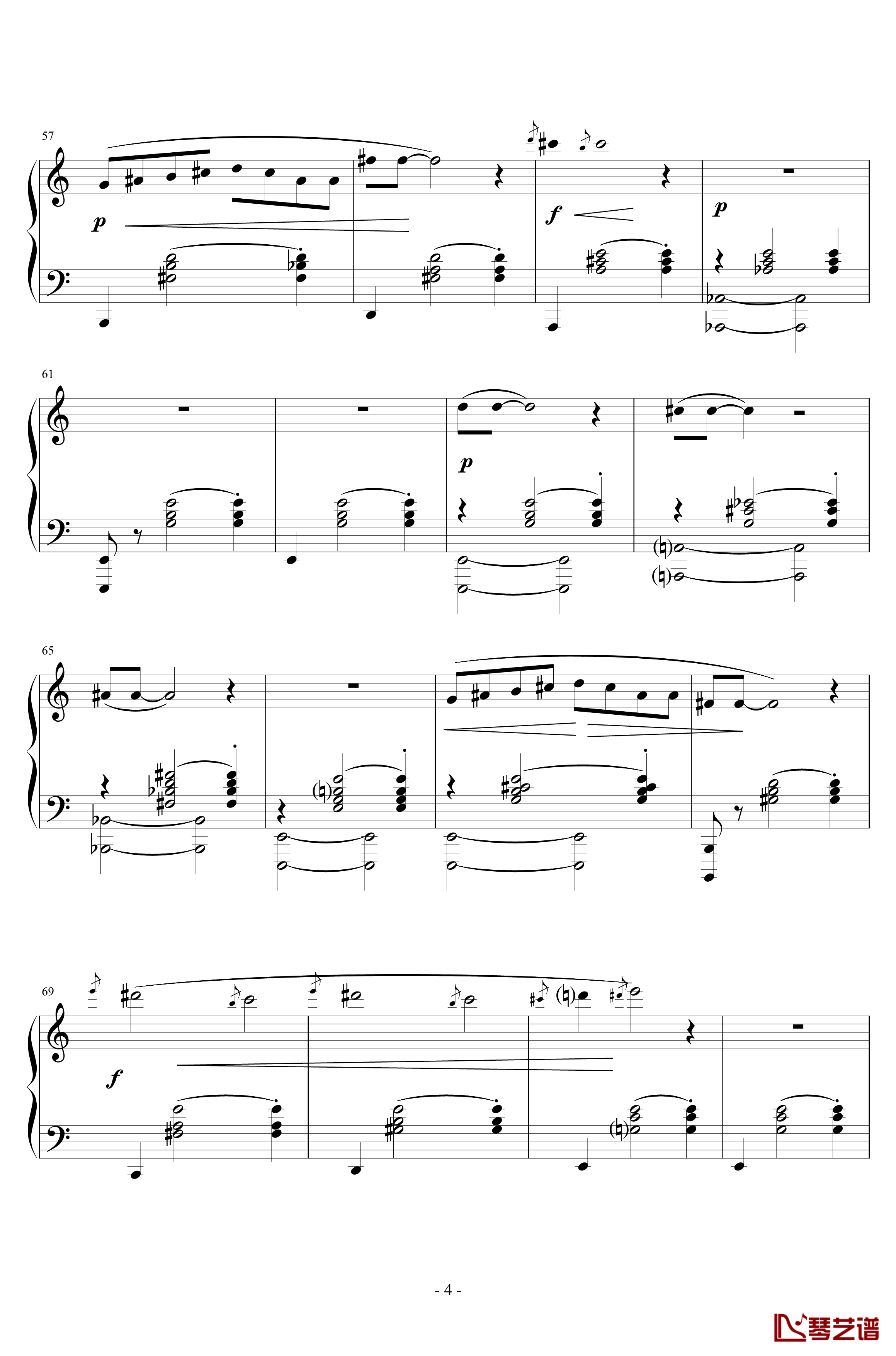 三首梨形小品钢琴谱-序奏-说话在先-沙拉萨蒂-萨蒂4