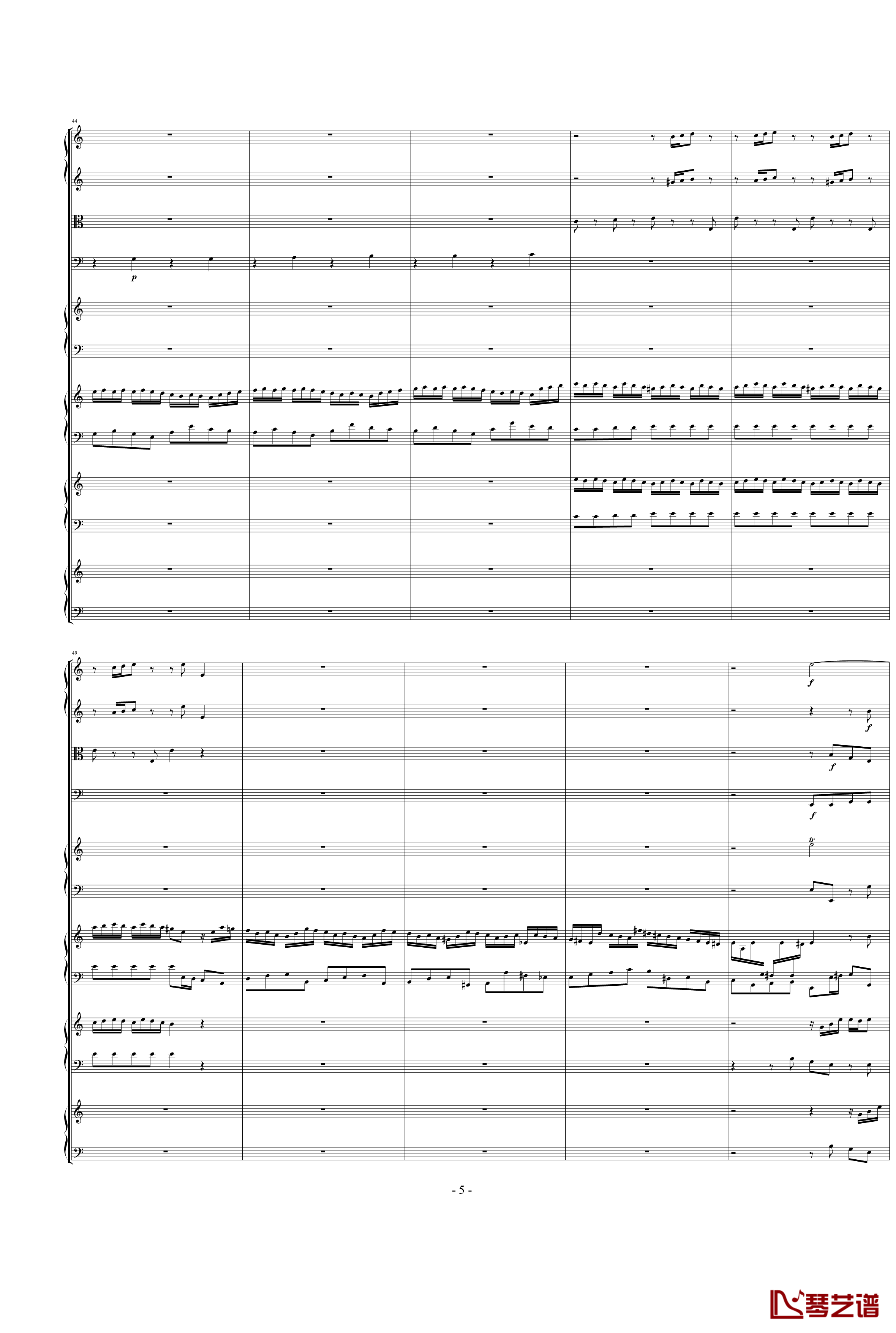 BWV1065钢琴谱-巴哈-Bach, Johann Sebastian -四羽管键琴协奏曲5