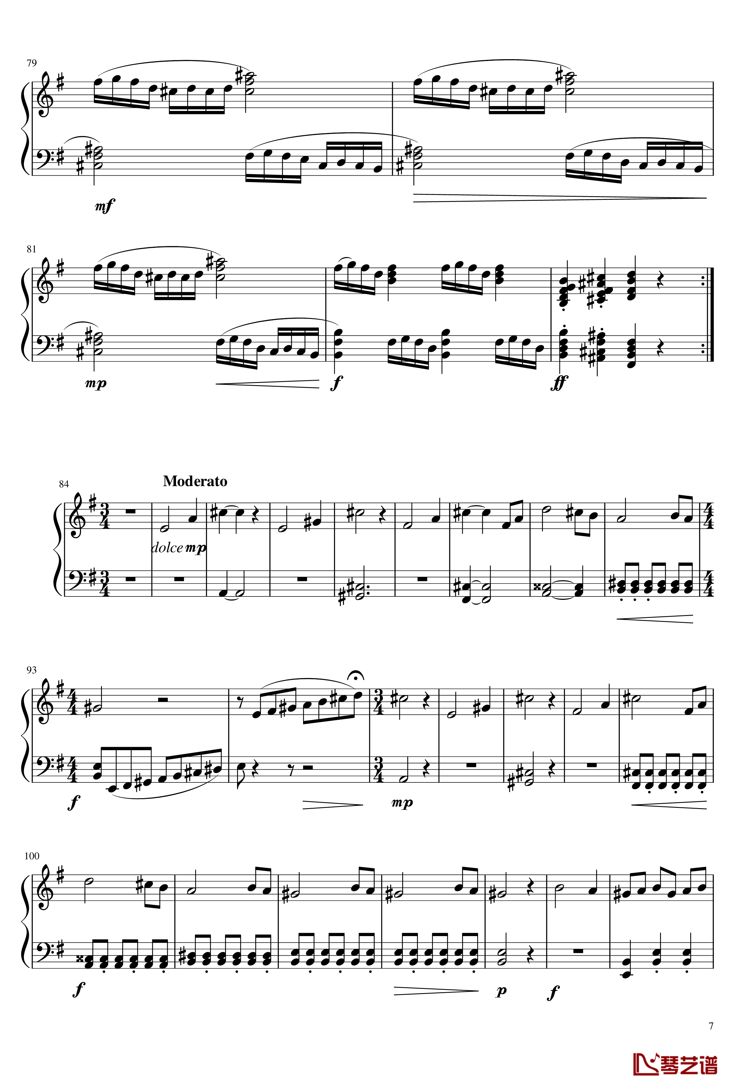 E小调第一钢琴奏鸣曲钢琴谱-一个世纪7
