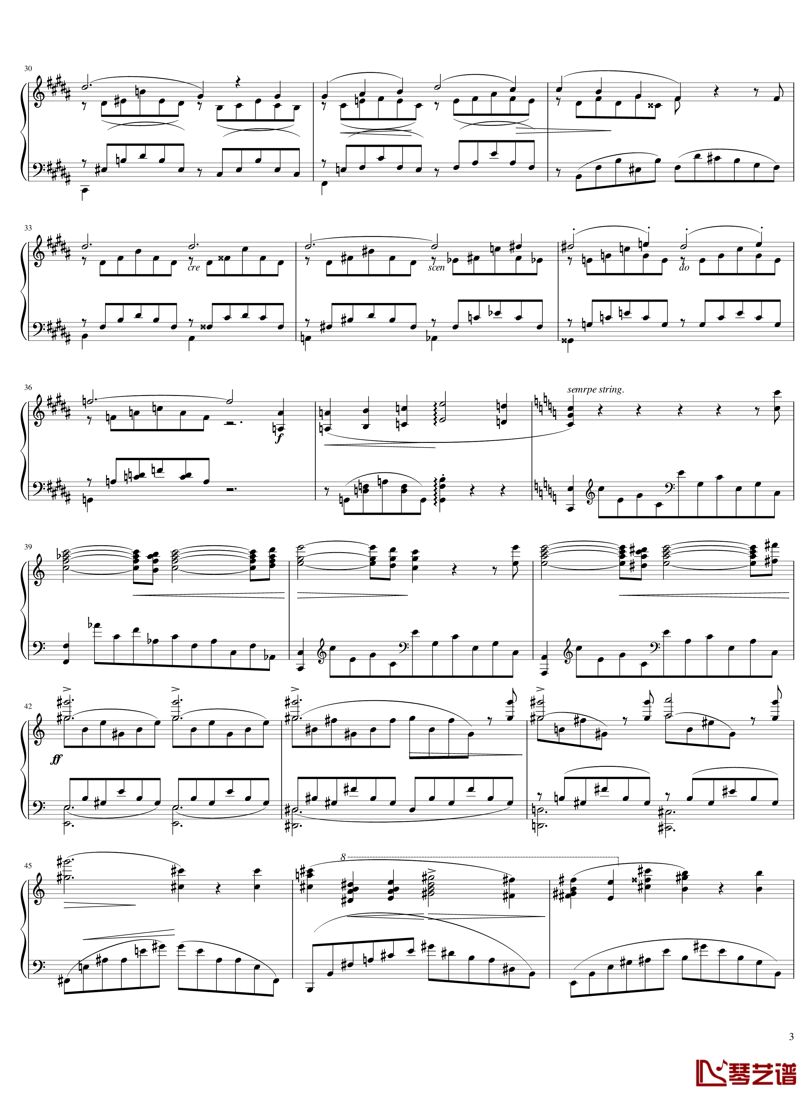 Liebestraume No. 3钢琴曲- S.541-李斯特3