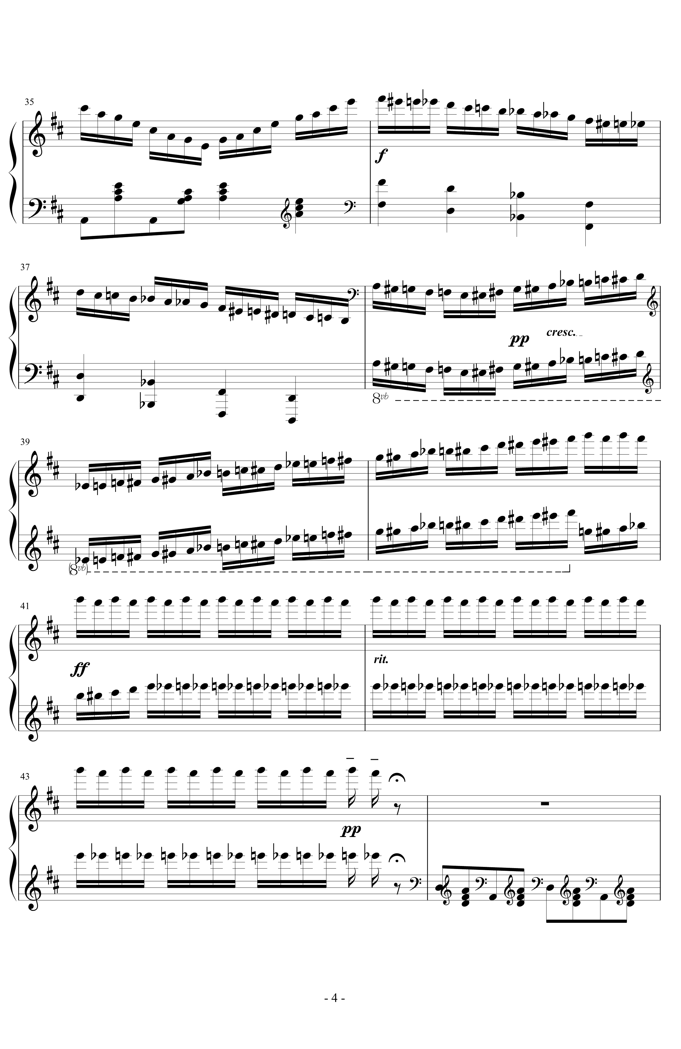 钢琴小品钢琴谱-Gx丶黑白4
