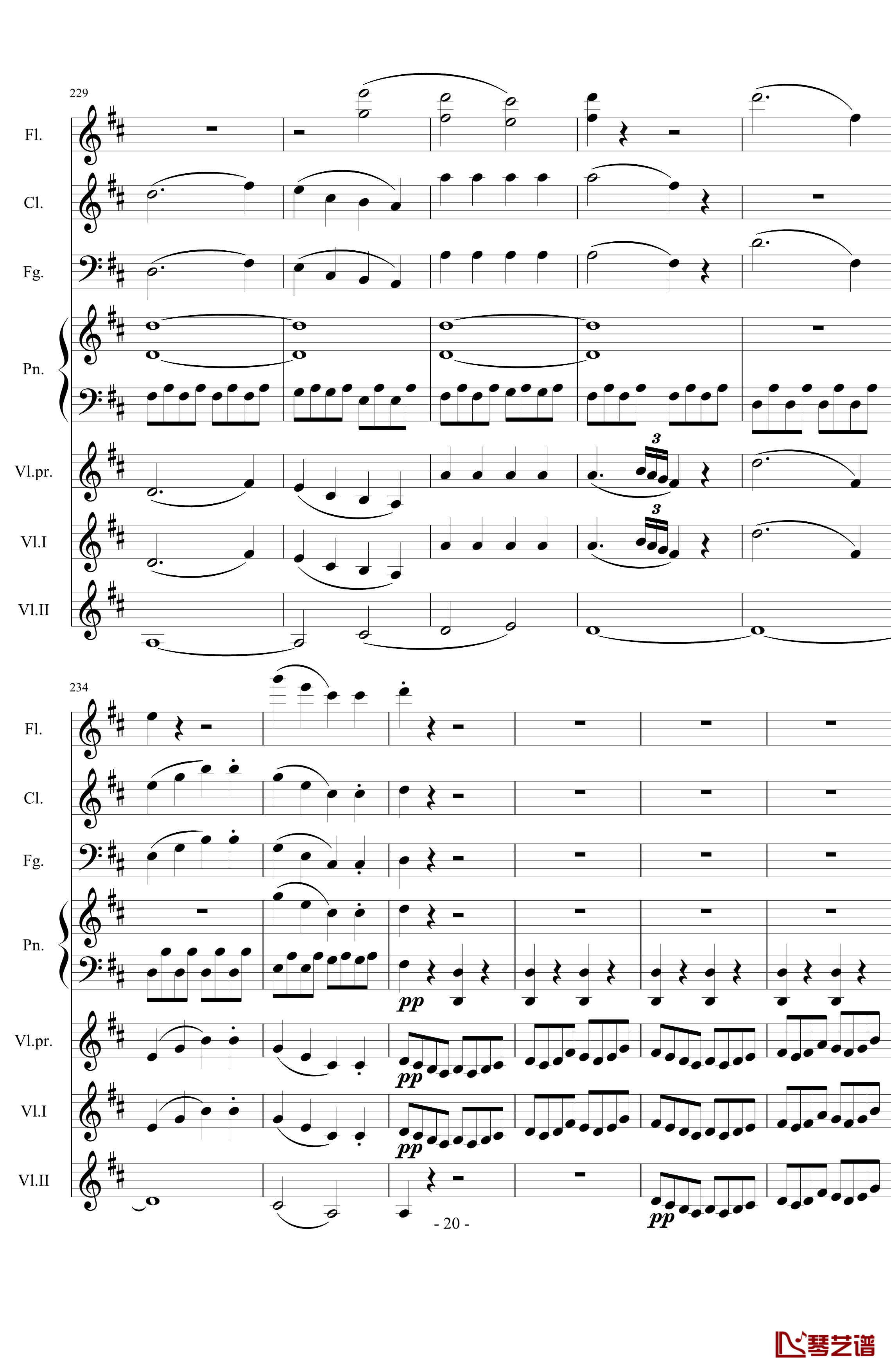 费加罗的婚礼钢琴谱-莫扎特20