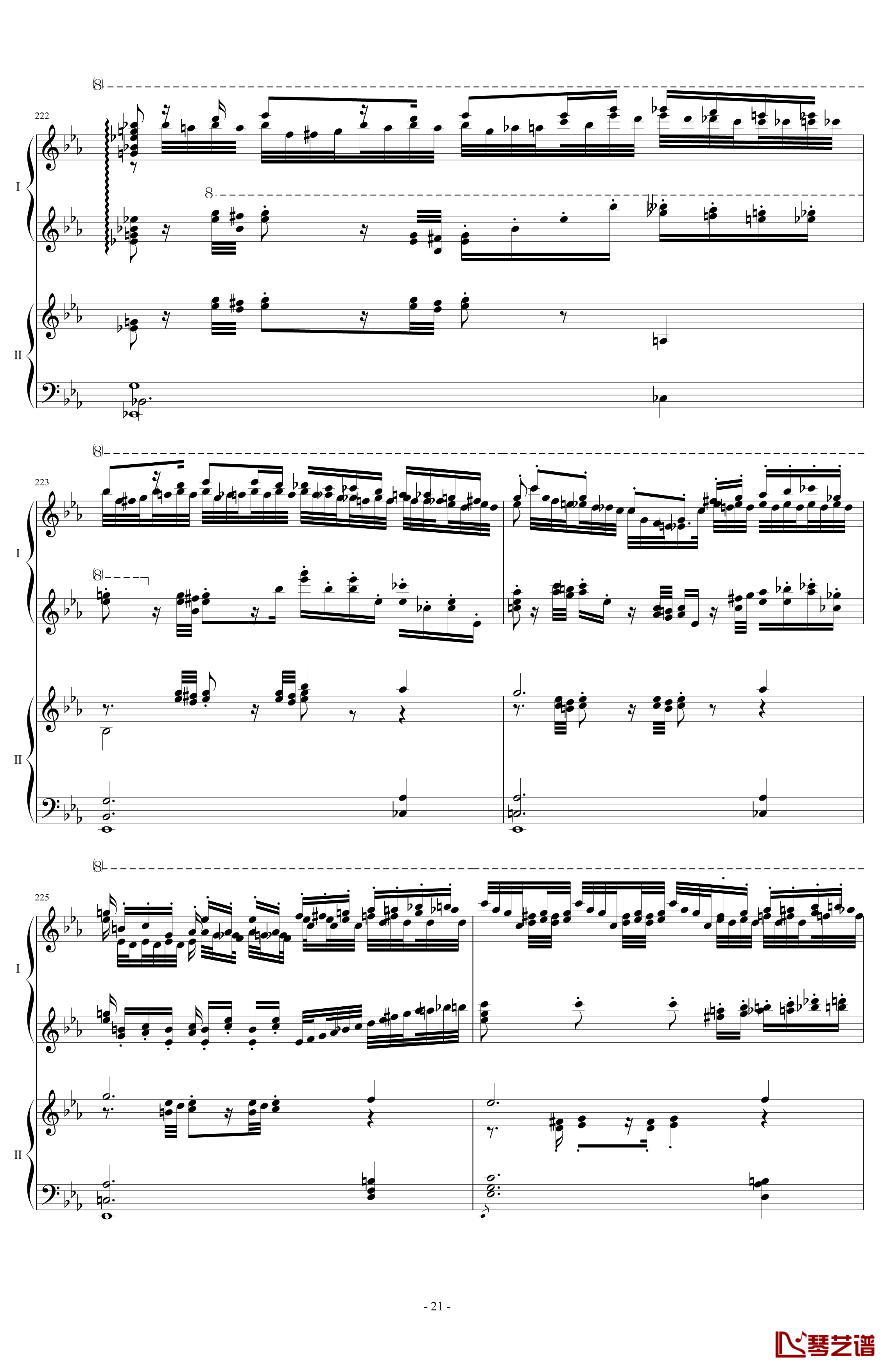 拉三第三乐章41页双钢琴钢琴谱-最难钢琴曲-拉赫马尼若夫21