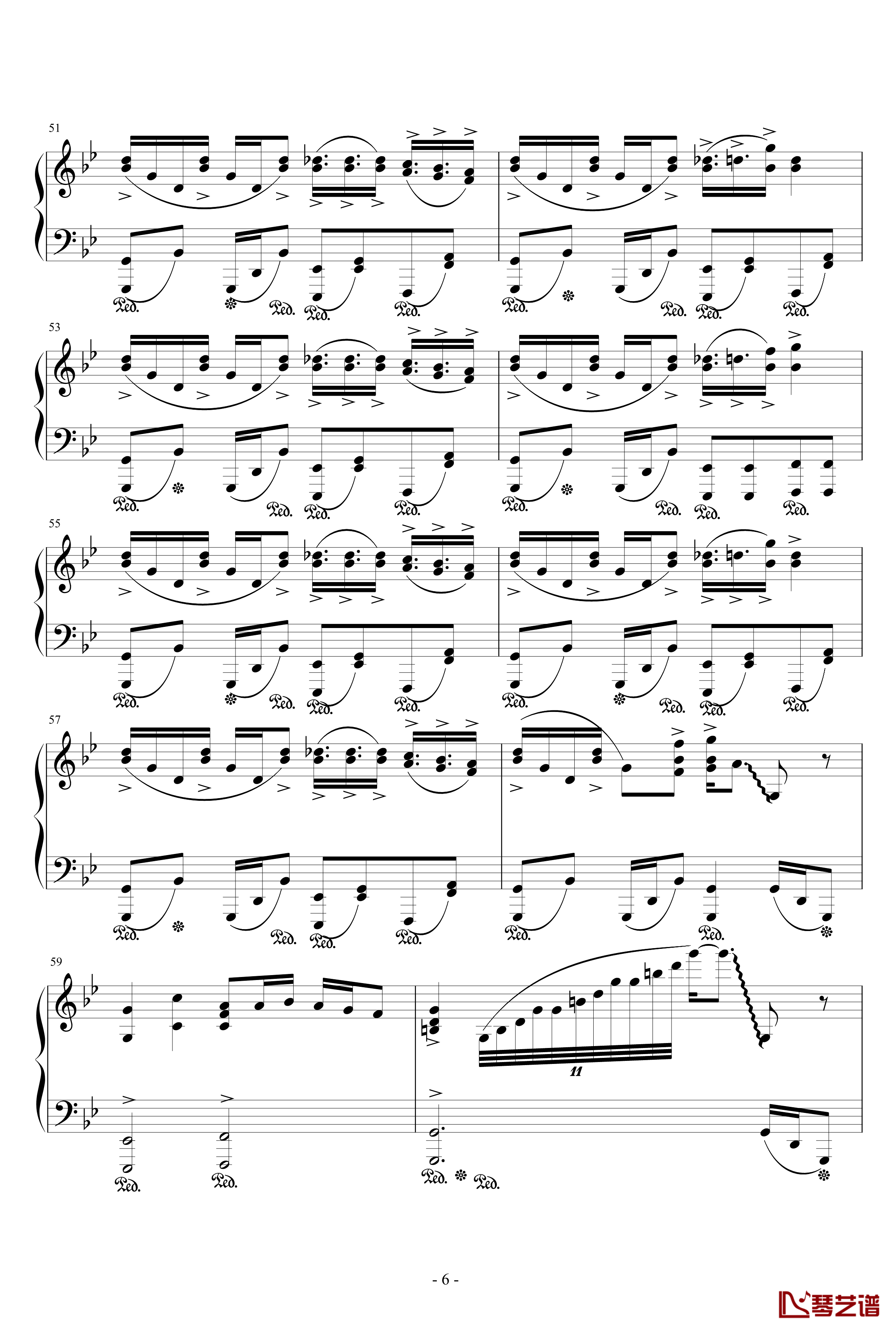 幻想游戏 雅钢琴谱-天空的格林尼治-触手猴6