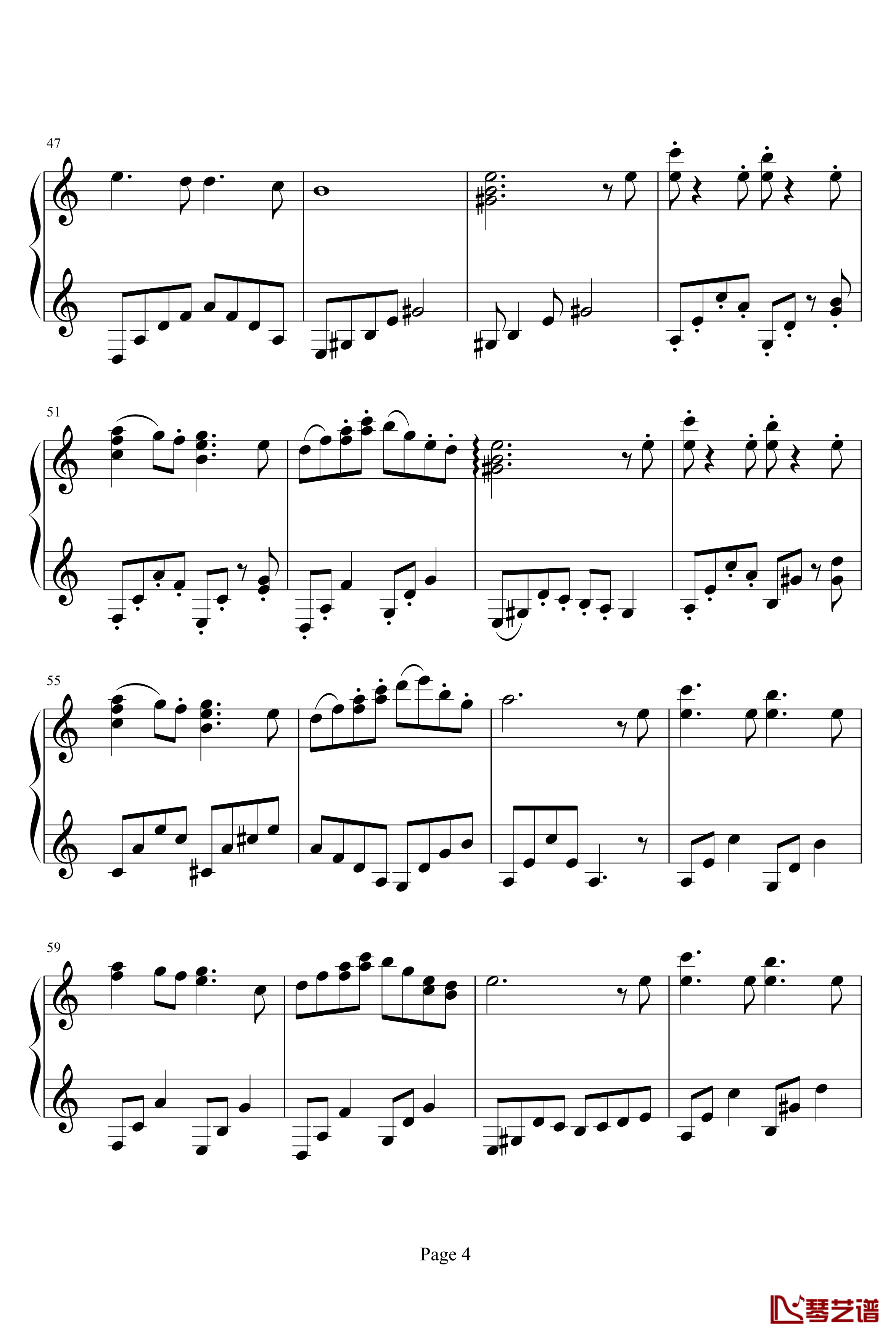 THE CHANGING SEASONS钢琴谱-久石让4