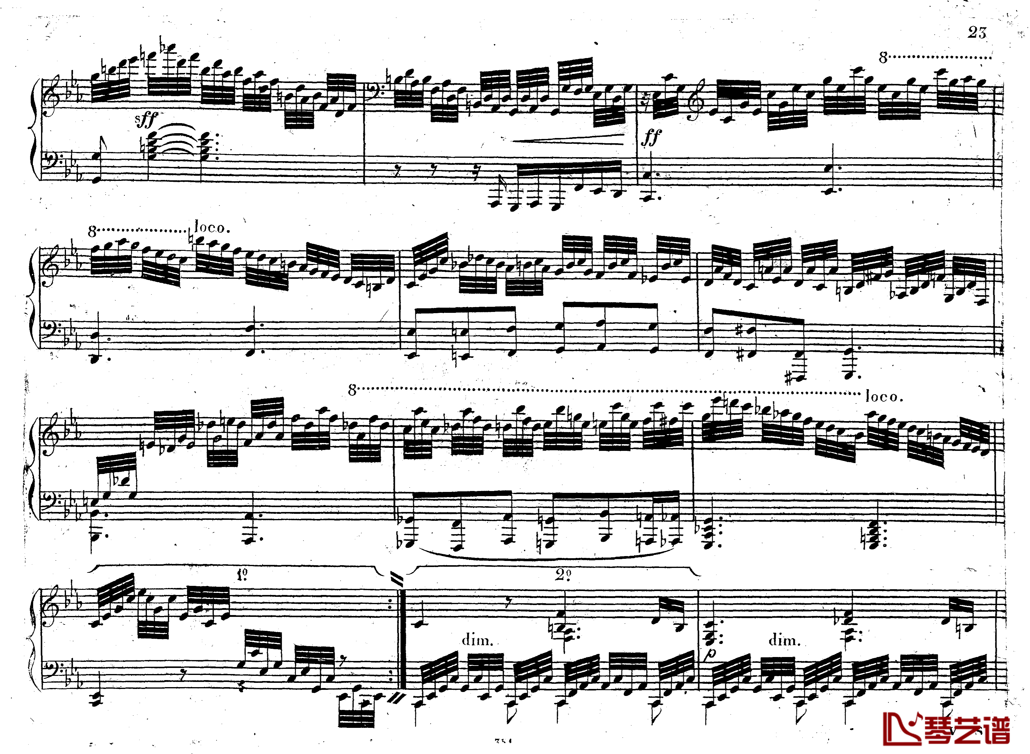 降E大调第八钢琴奏鸣曲 Op.144钢琴谱-车尔尼-Czerny22