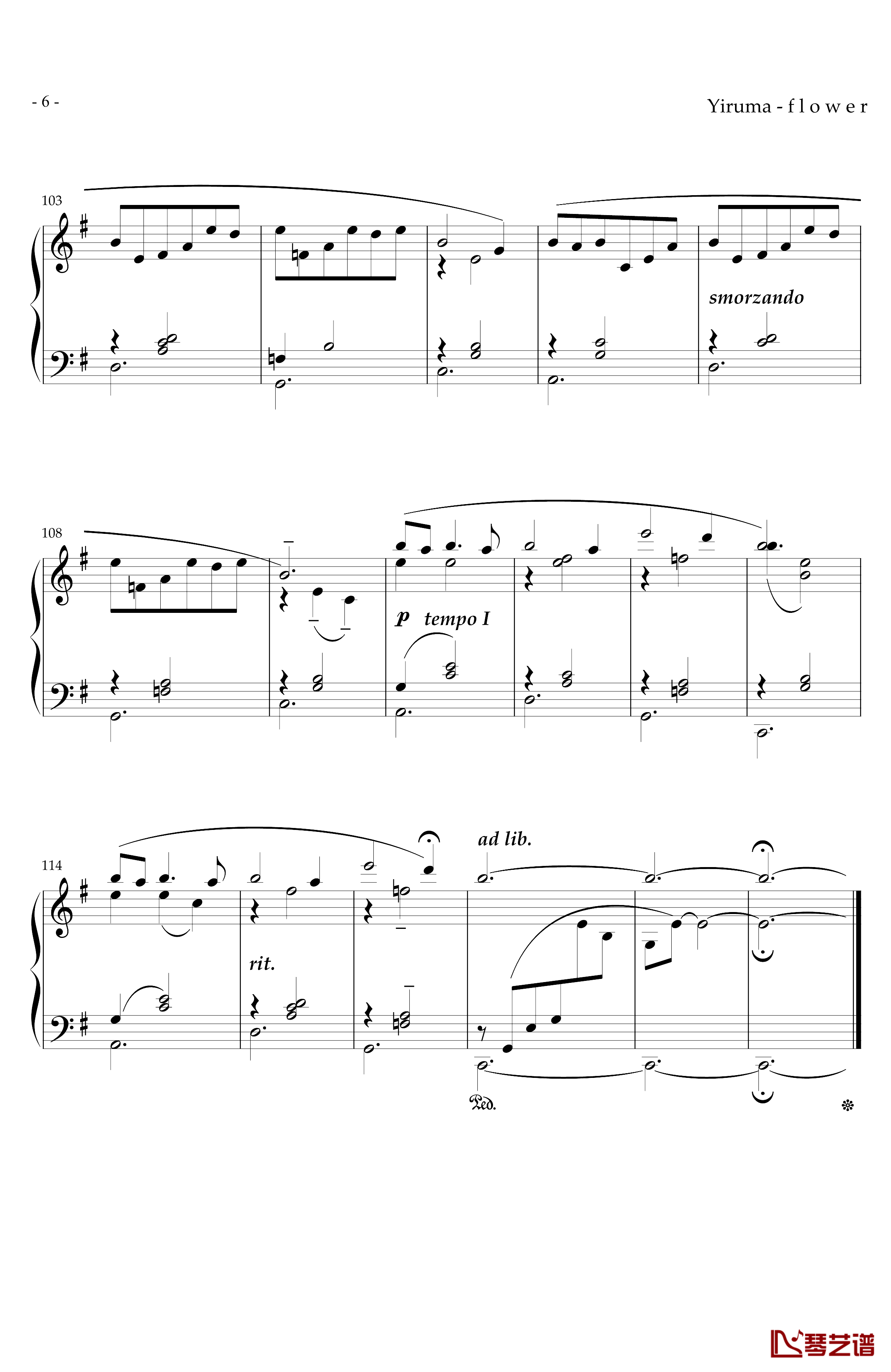 flower钢琴谱-Yiruma6