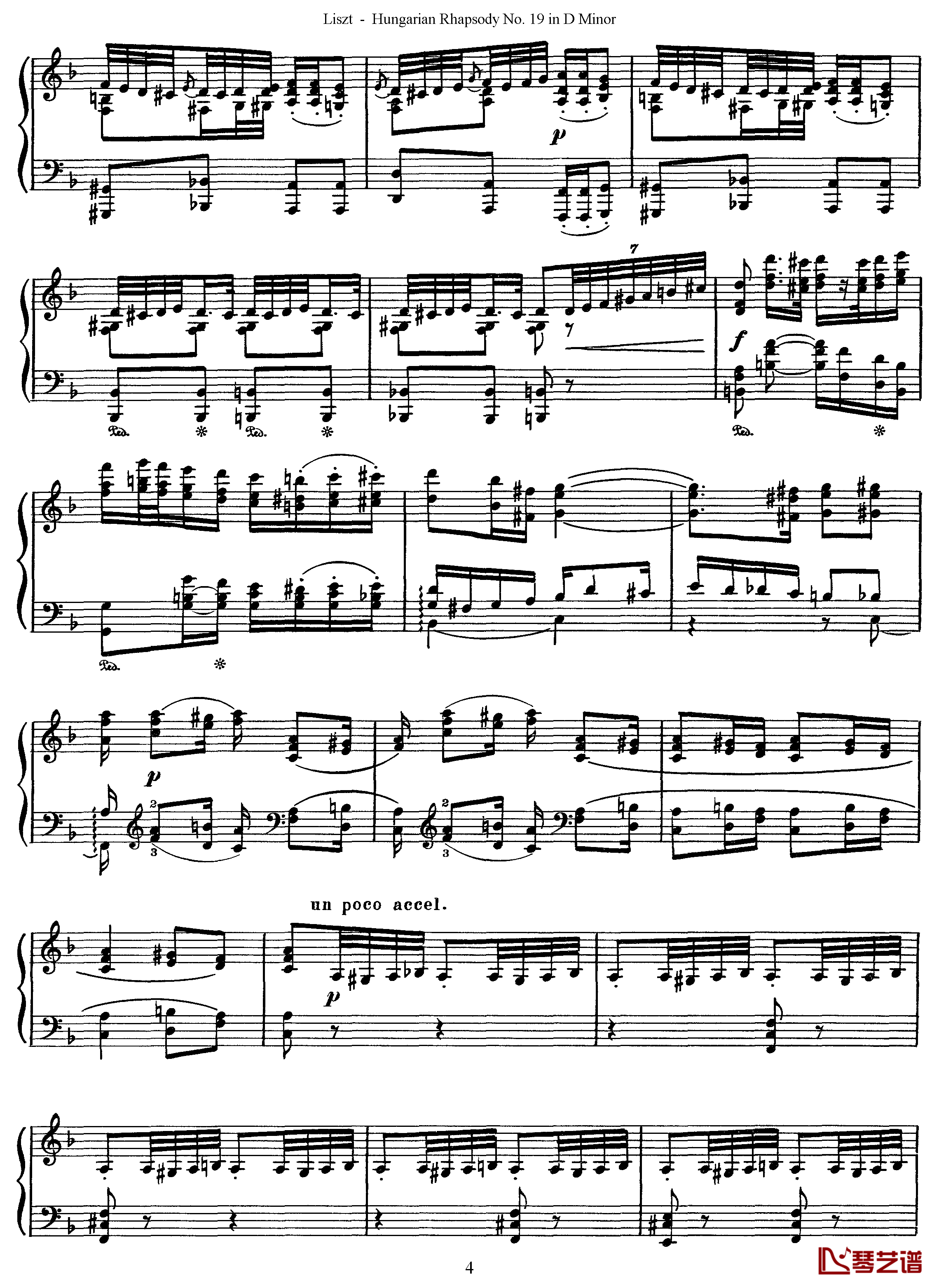 匈牙利狂想曲第19号钢琴谱-最后的狂想-李斯特4