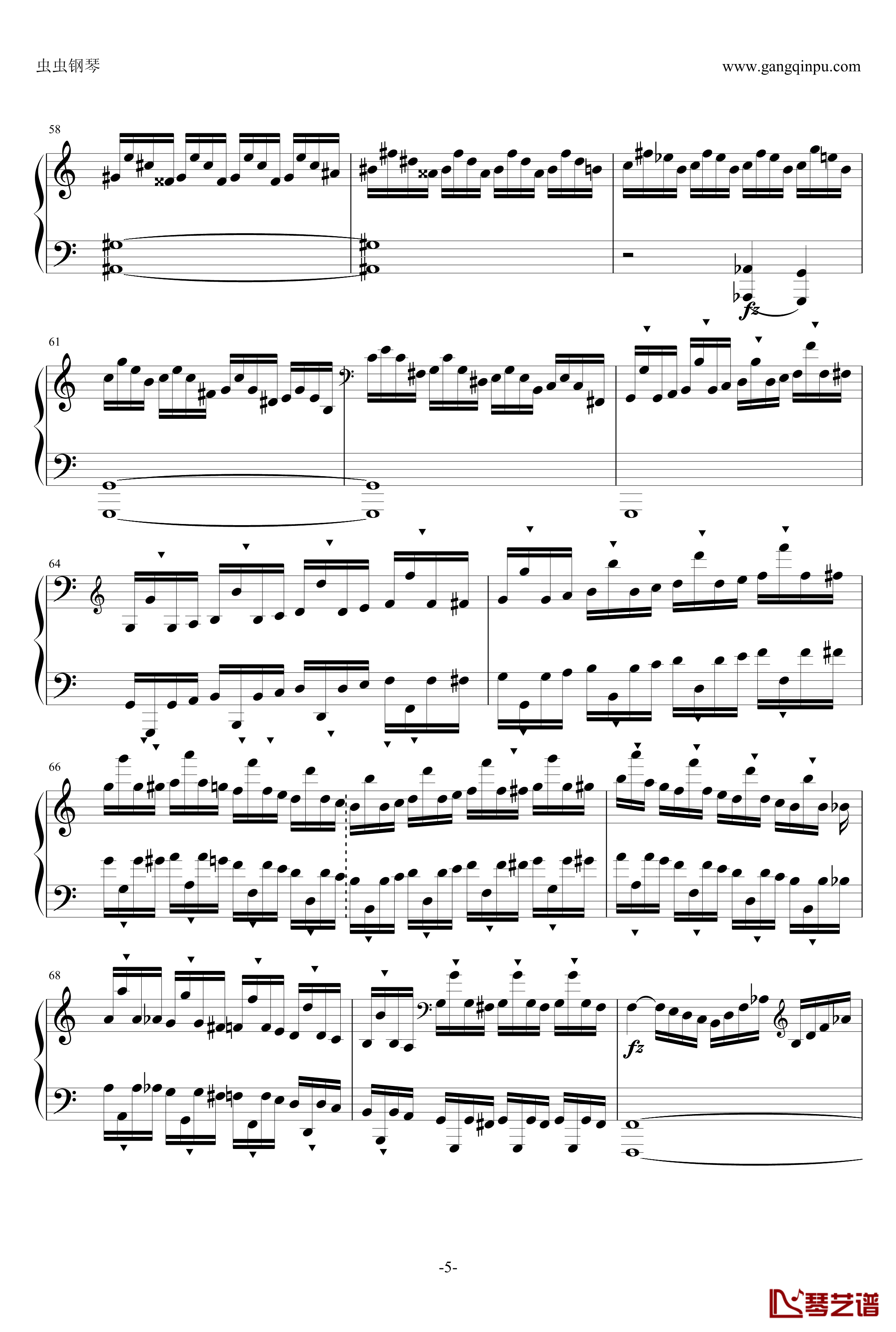 练习曲№12钢琴谱-克来门蒂5