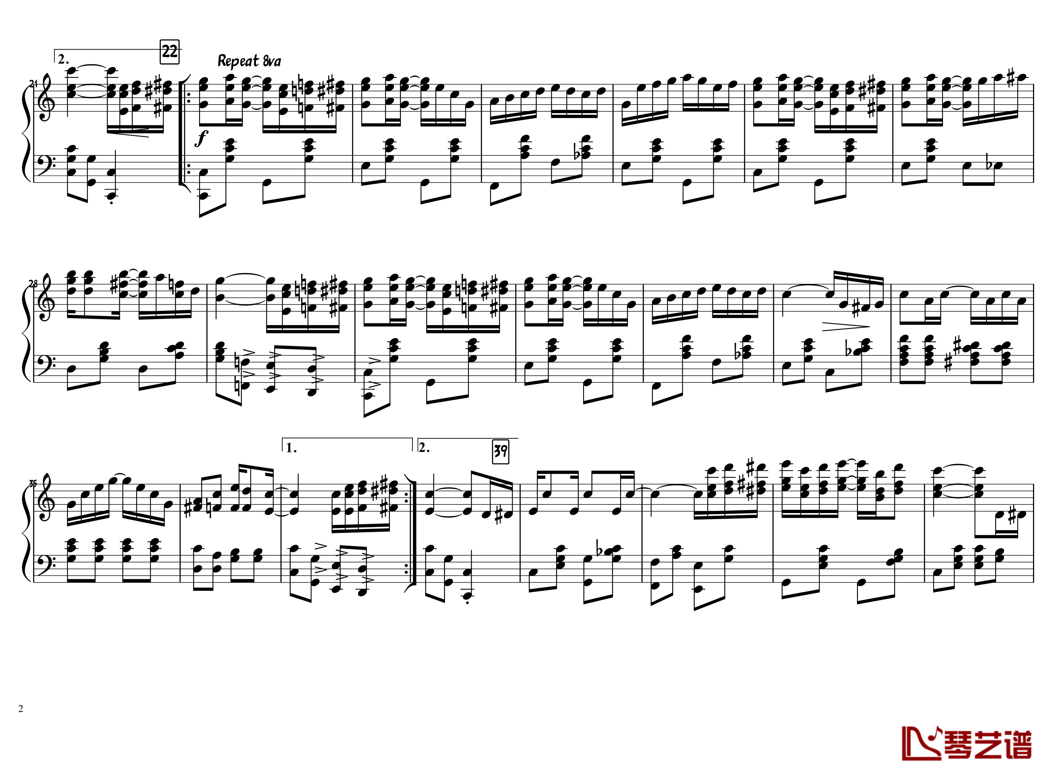 The Entertainer钢琴谱-Scott Joplin2
