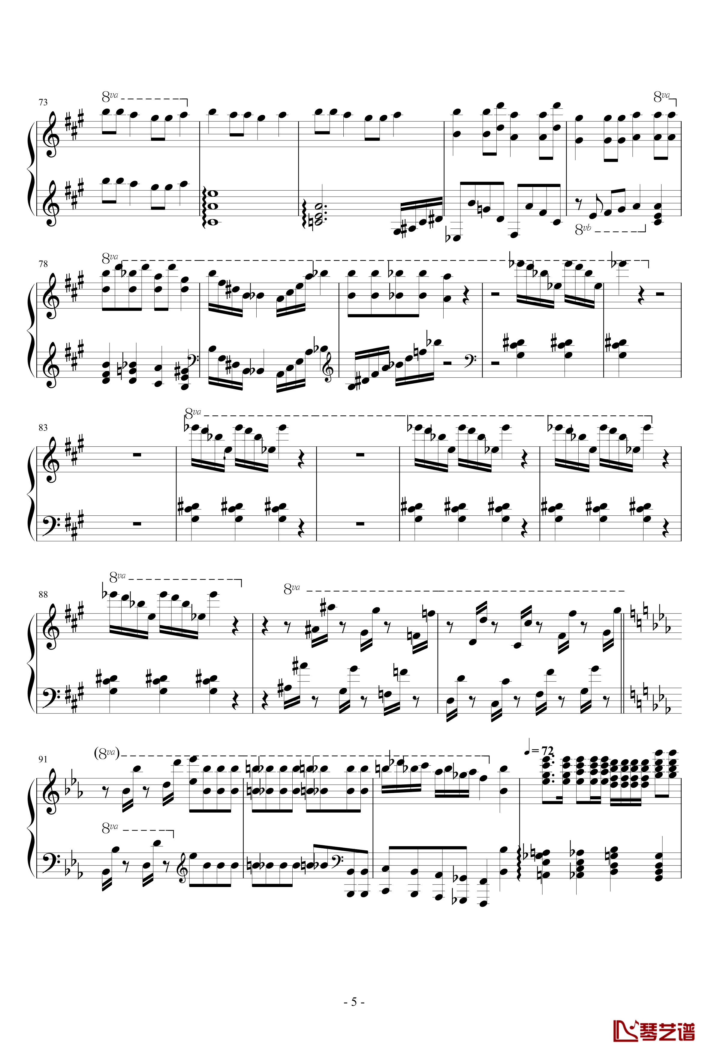 Bohemian Rhapsody钢琴谱-马克西姆-Maksim·Mrvica5