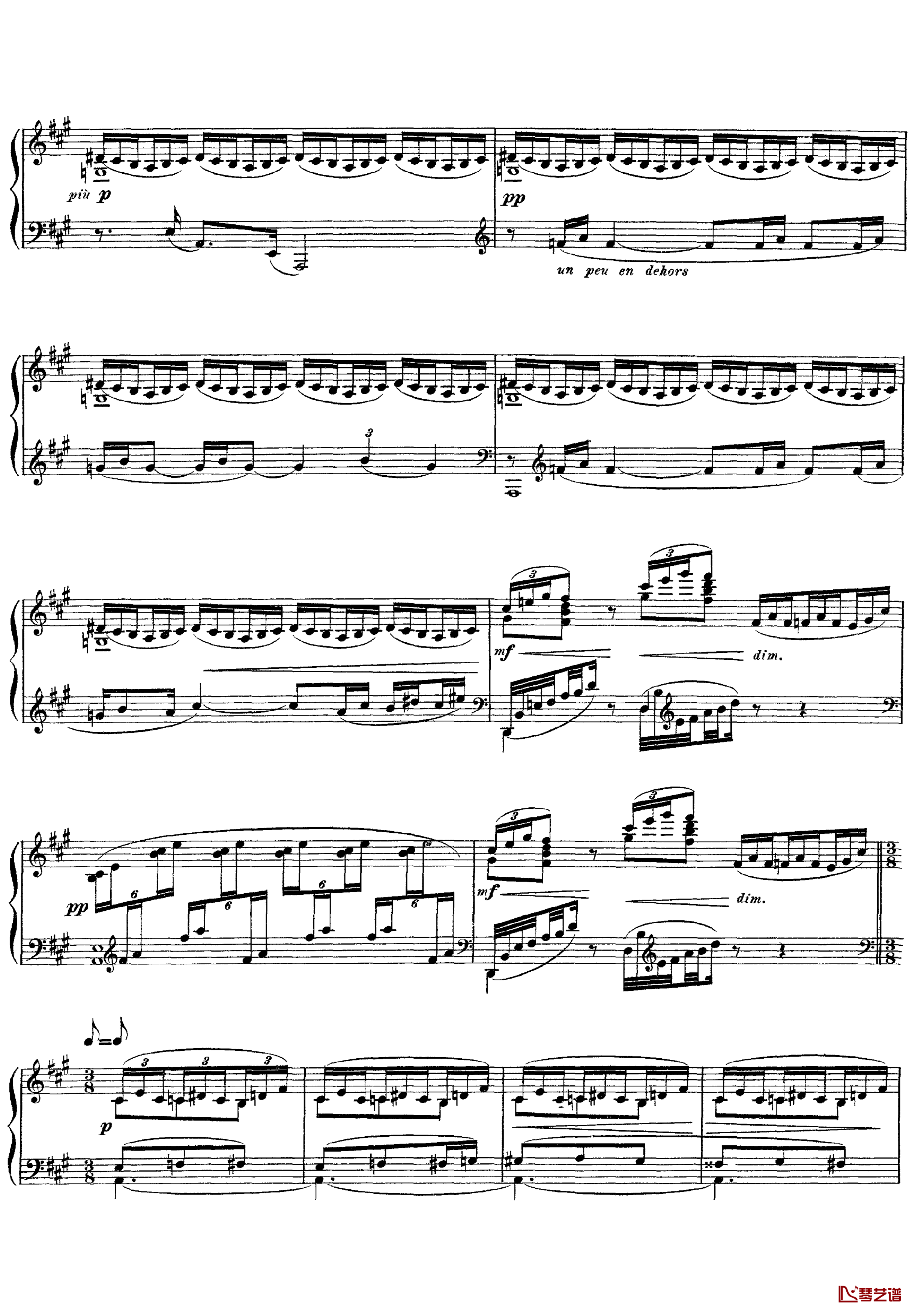 欢乐岛钢琴谱-德彪西3