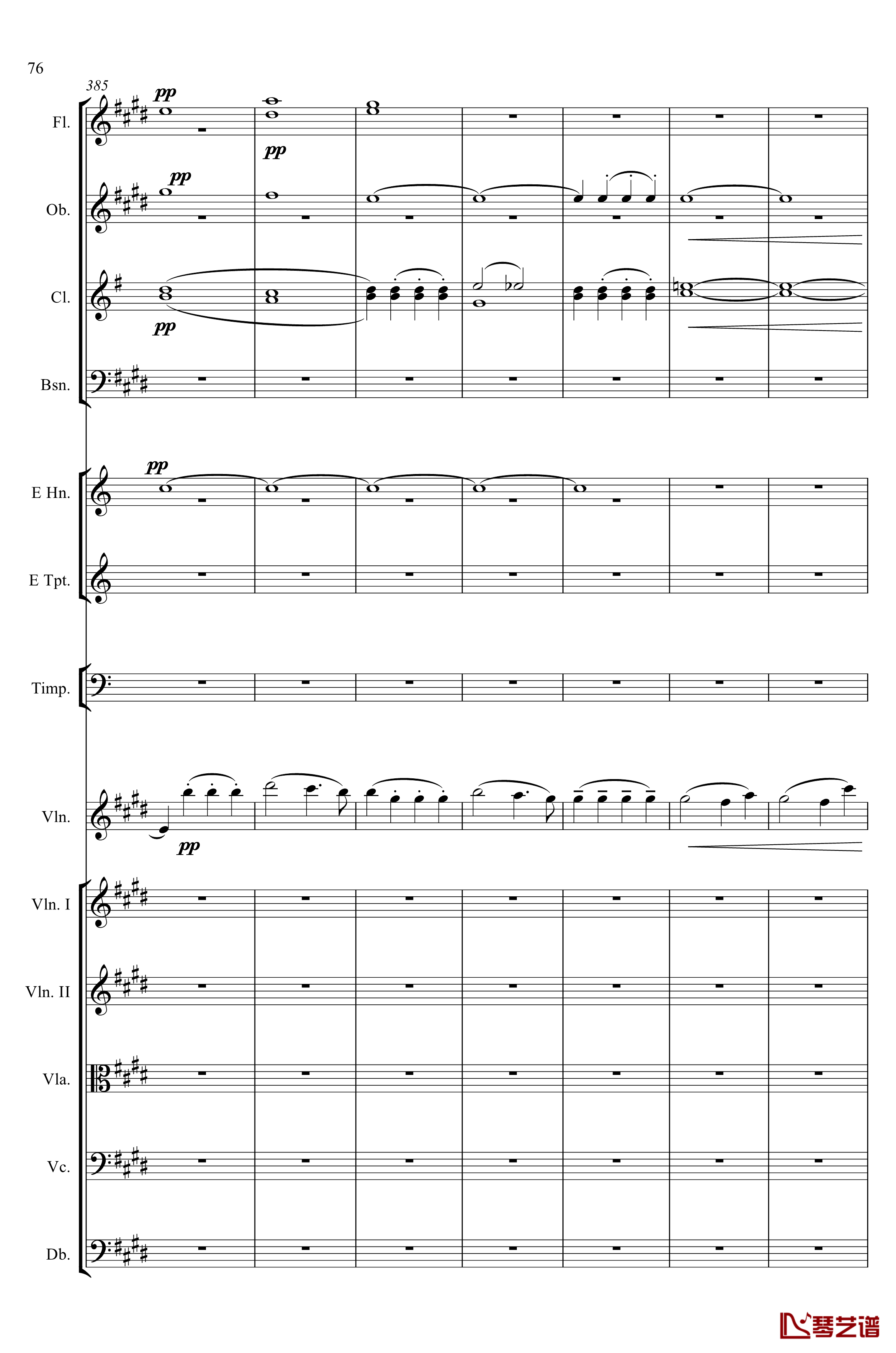 e小调小提琴协奏曲Op.64钢琴谱-第一乐章-门德尔松76