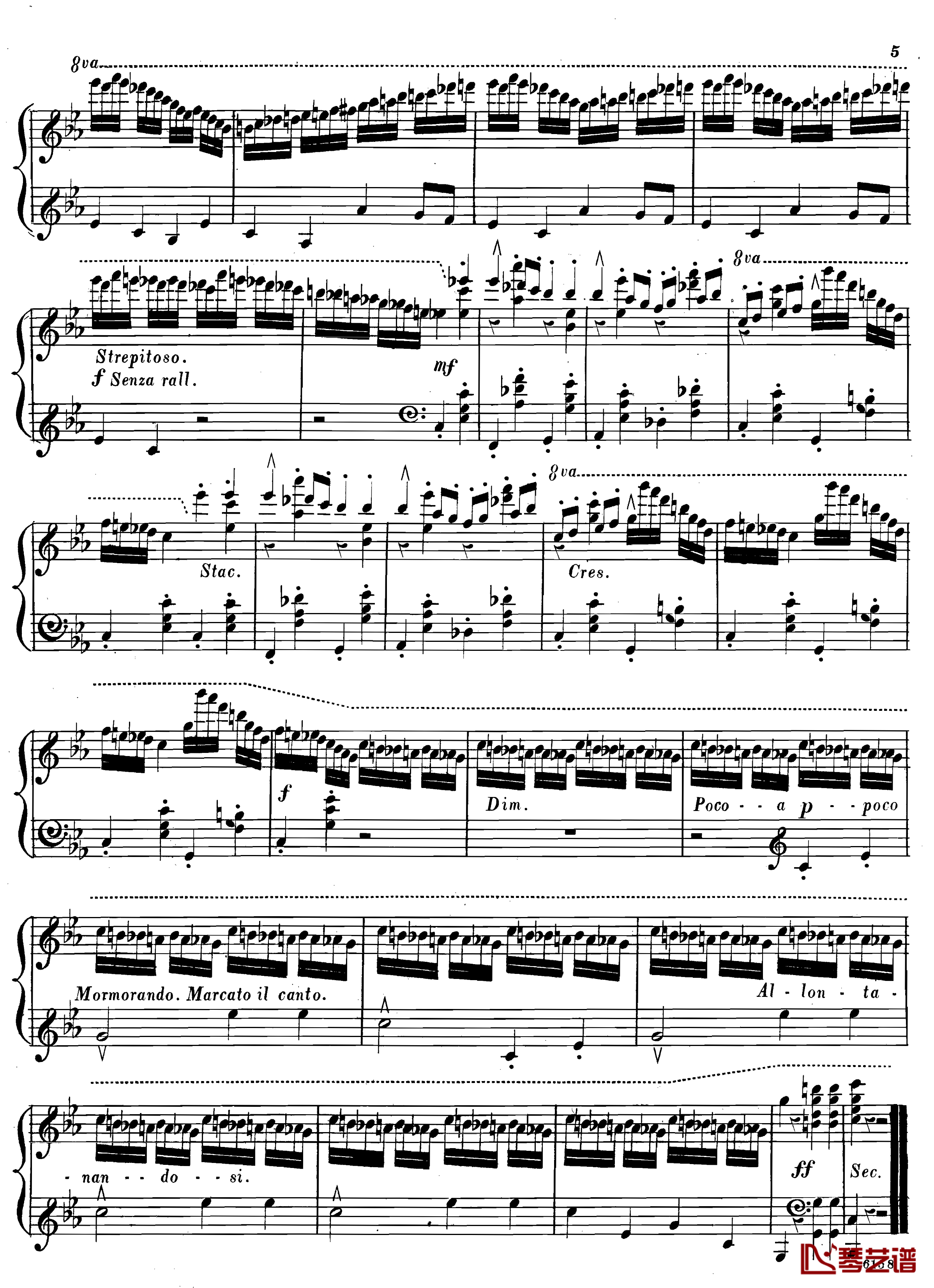 黑人香蕉舞Op.5钢琴谱-戈特沙尔克5