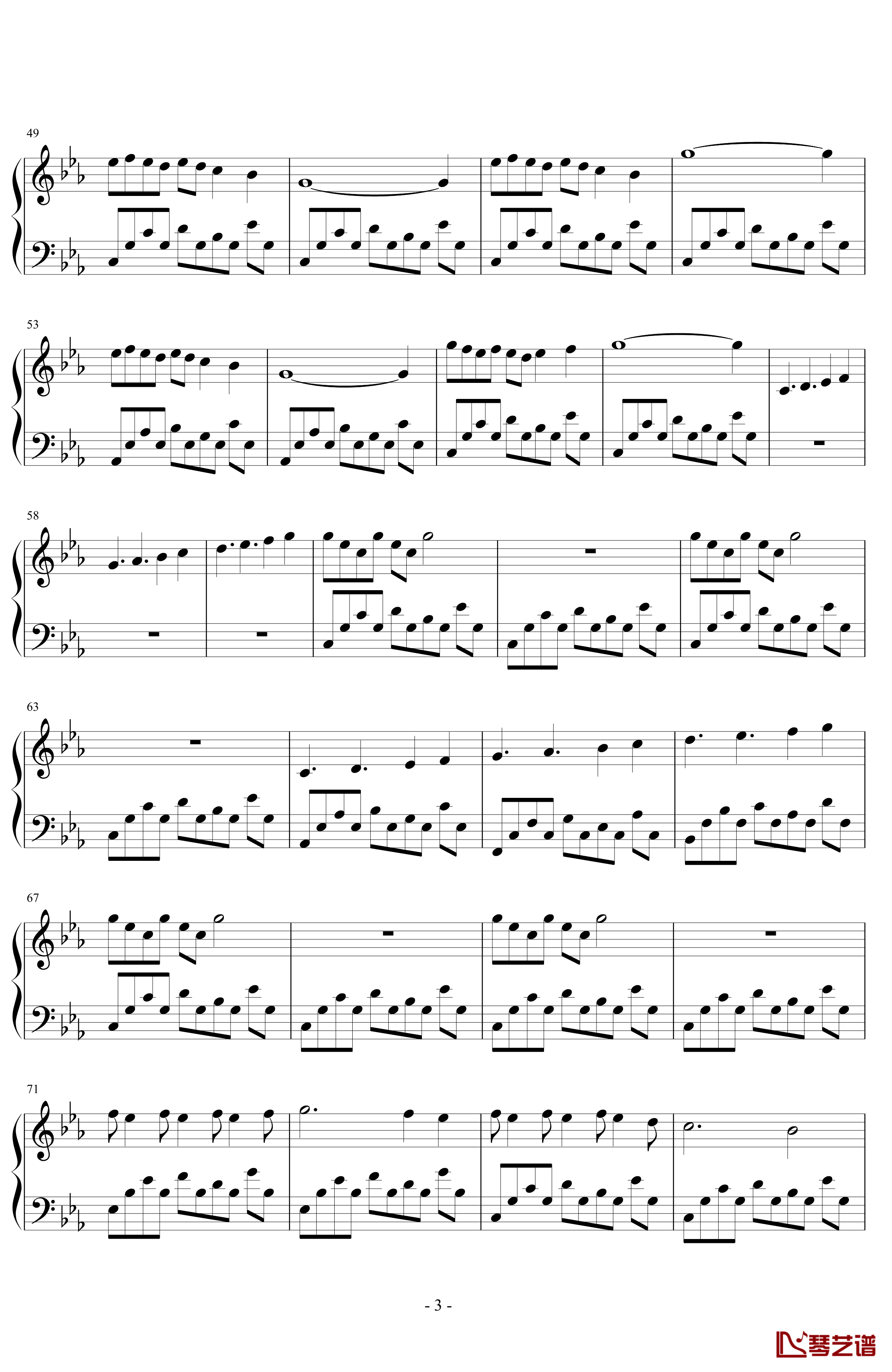 Wind钢琴谱-Brian Crain3