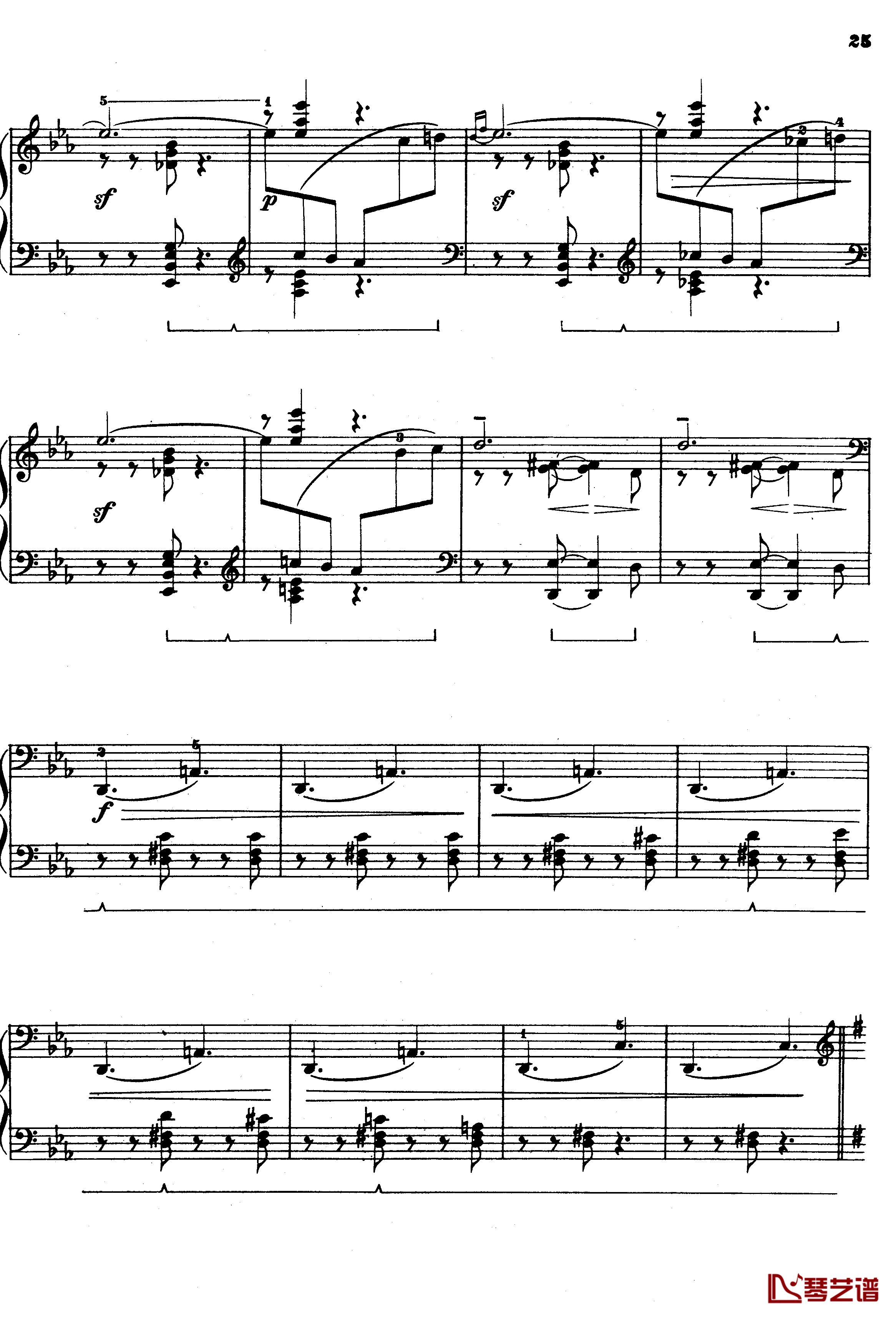 G大调船歌钢琴谱-鲁宾斯坦-安东·鲁宾斯坦5