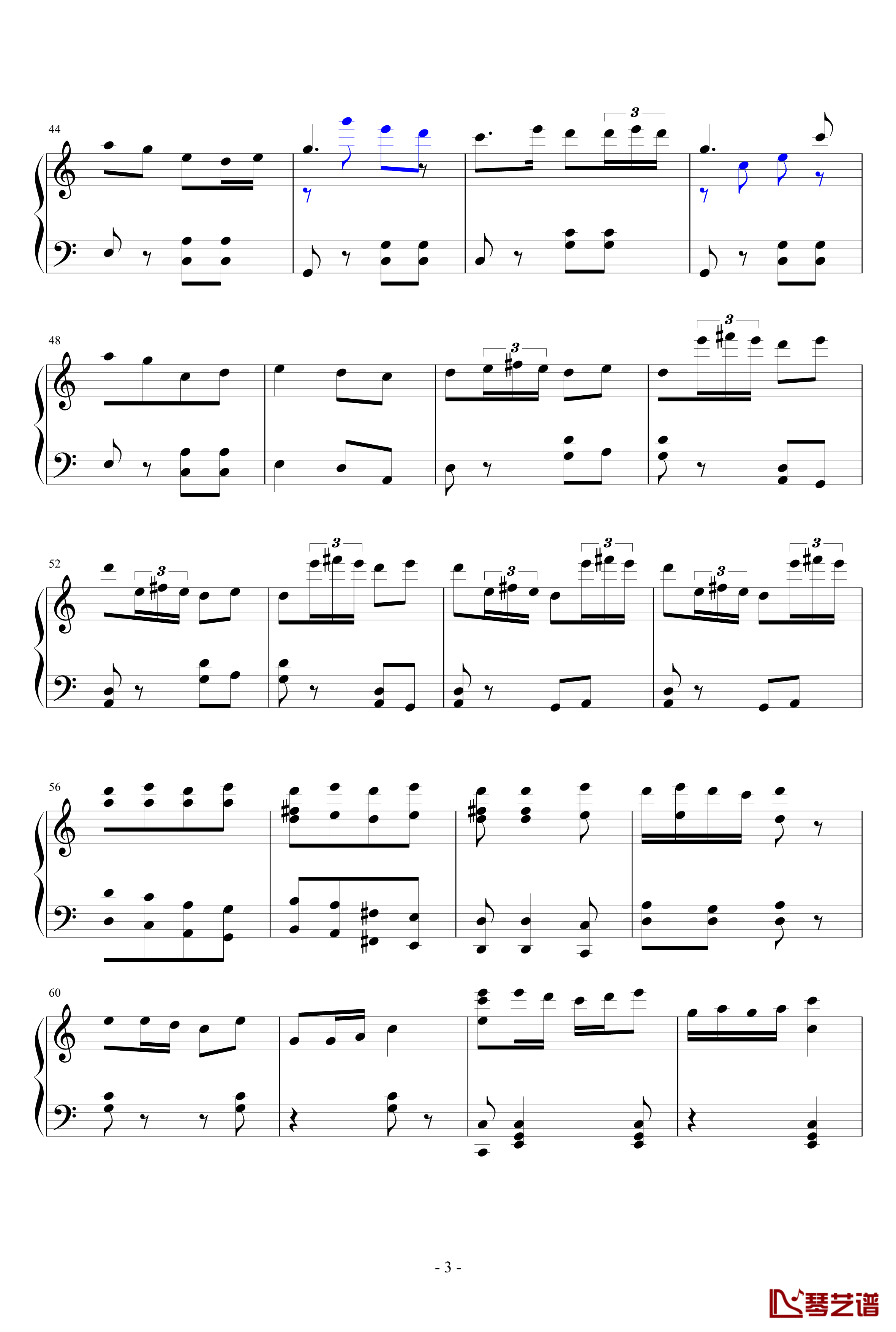 春节序曲钢琴谱-钢琴-x.i.杰3