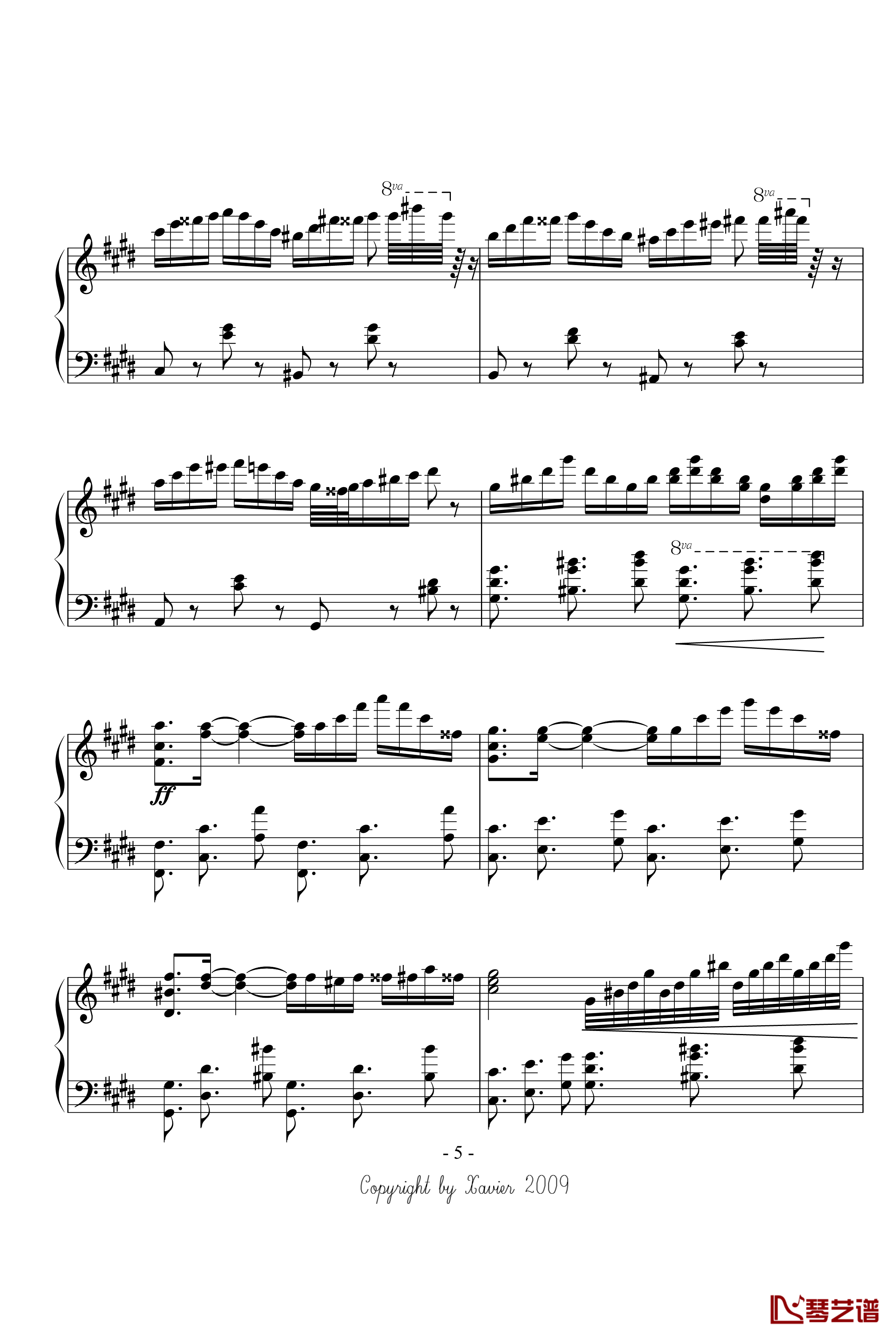 钢琴家の诗钢琴谱-xaviers5