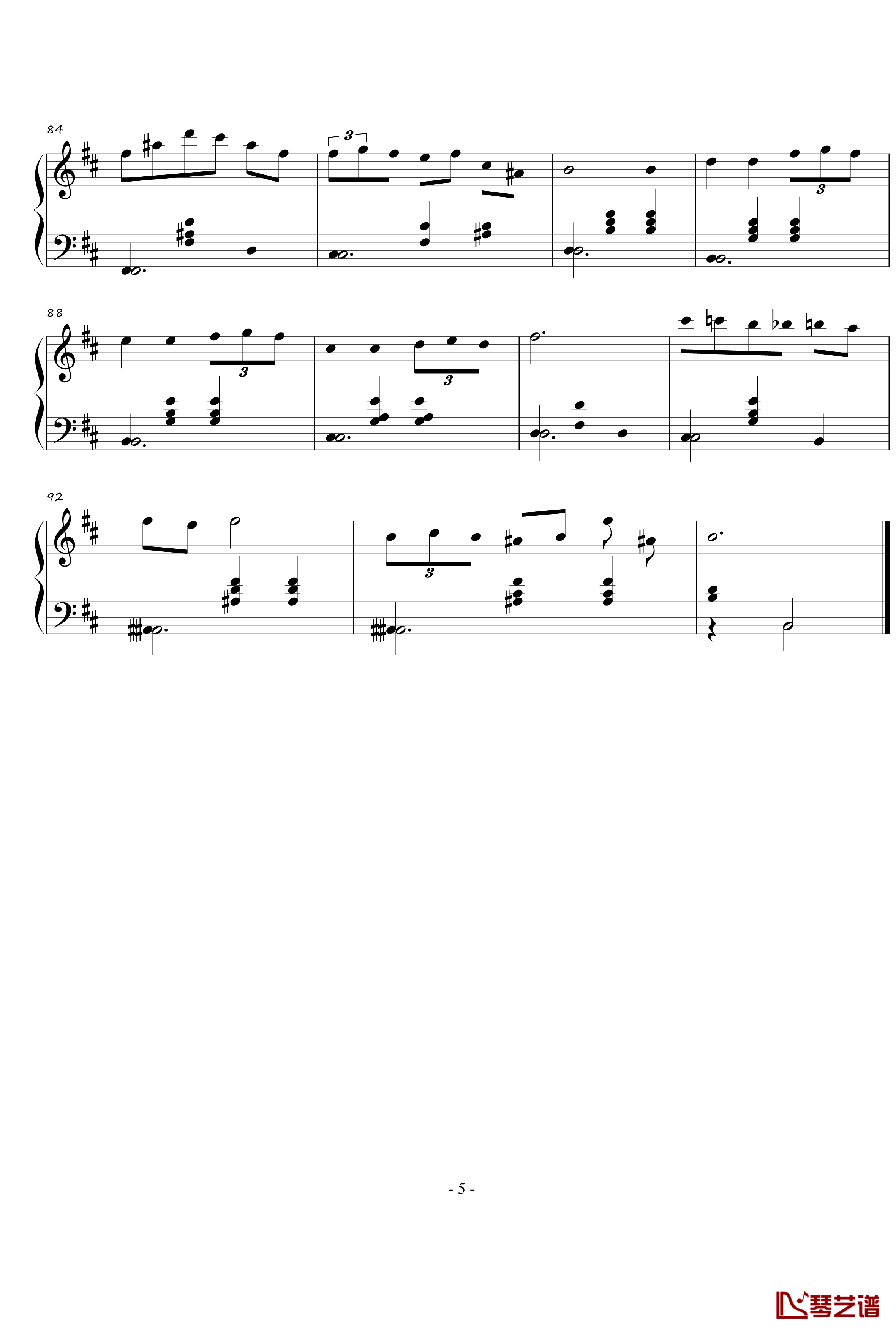 b小调圆舞曲钢琴谱-作品2-1-孤岛菌5