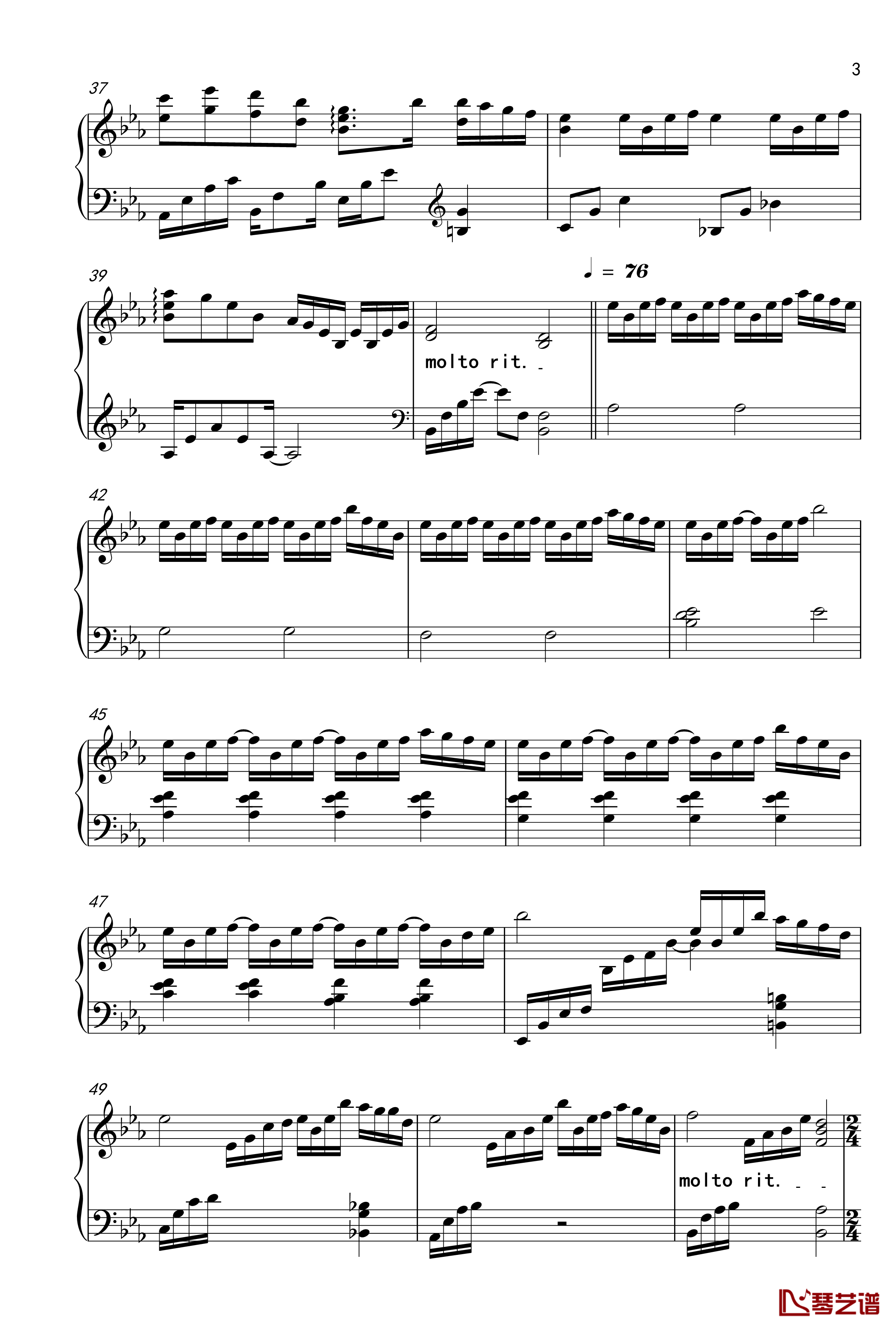 无法实现的约定钢琴谱-V.K3