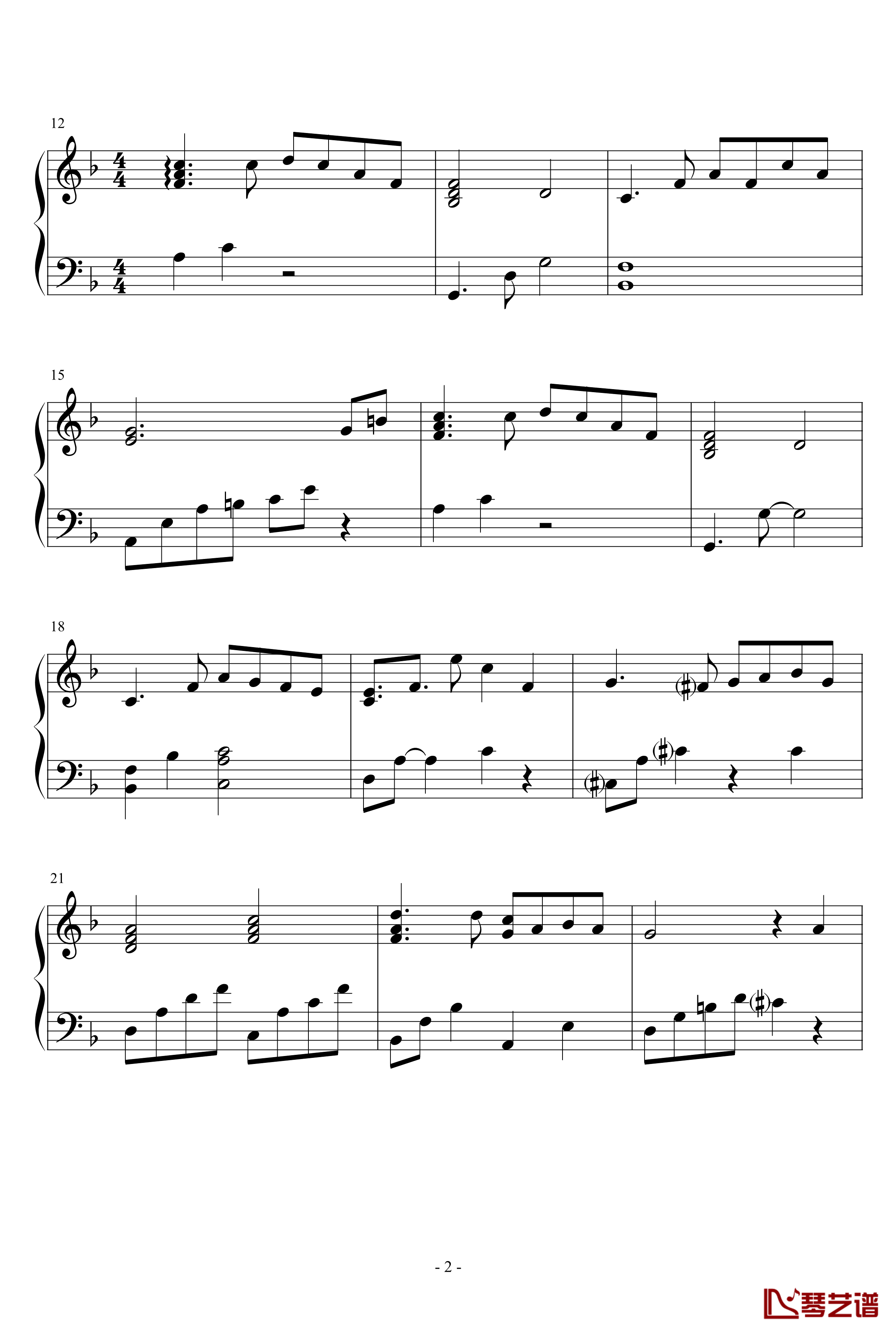 星の世界钢琴谱-Major Chord B-星之梦2