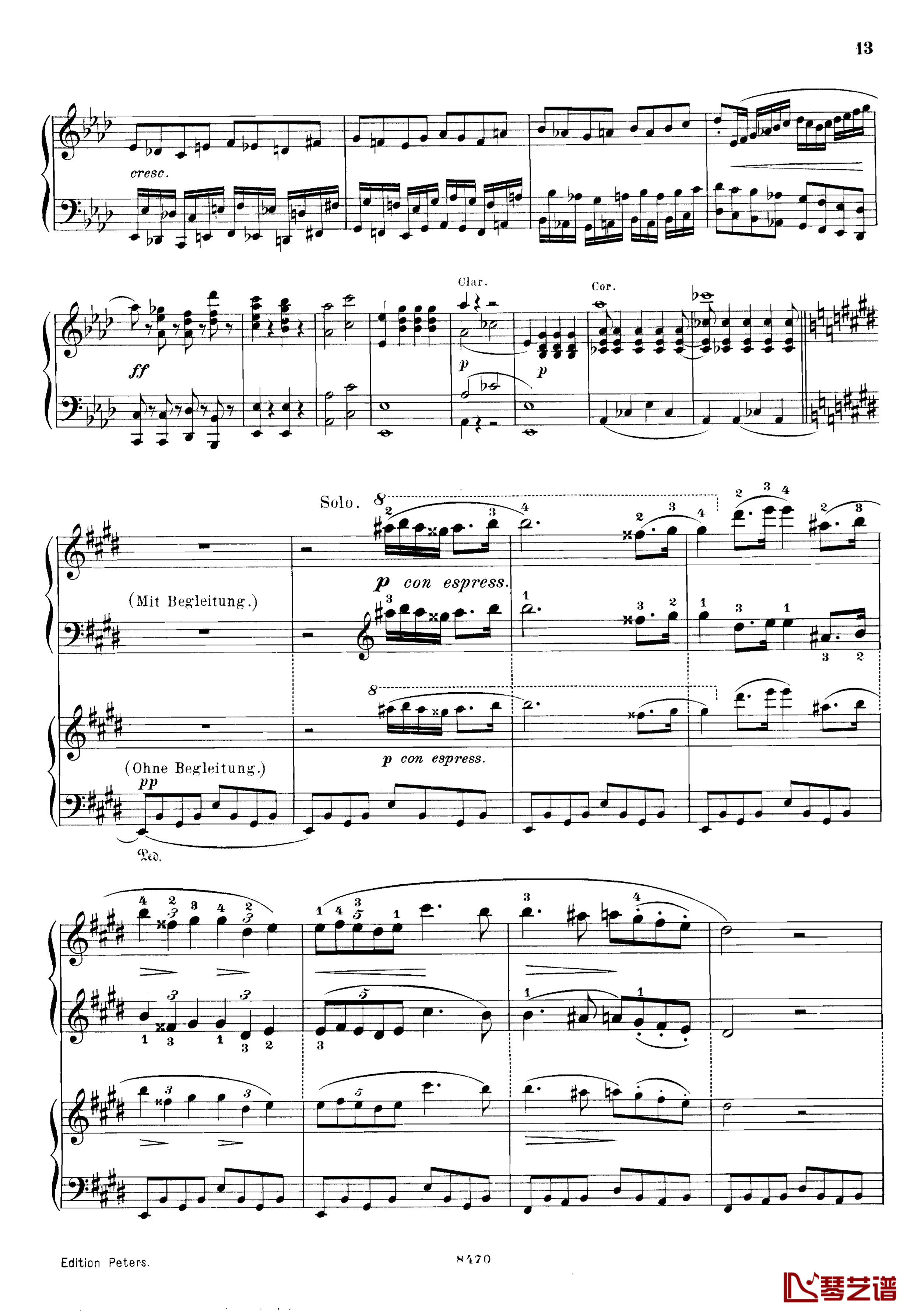 升c小调第三钢琴协奏曲Op.55钢琴谱-克里斯蒂安-里斯13