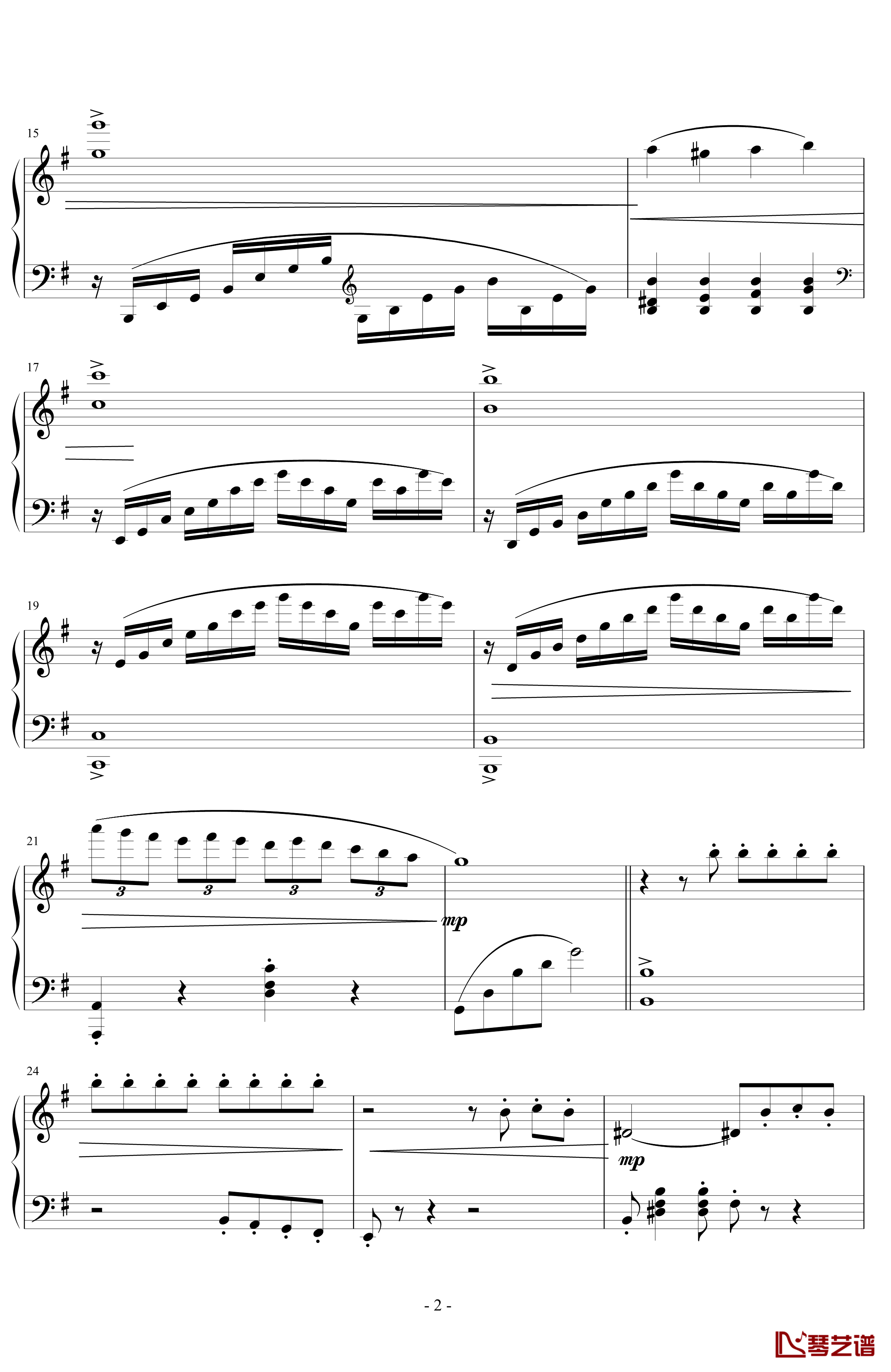 e小调小奏鸣曲钢琴谱 第一乐章-天籁传声2