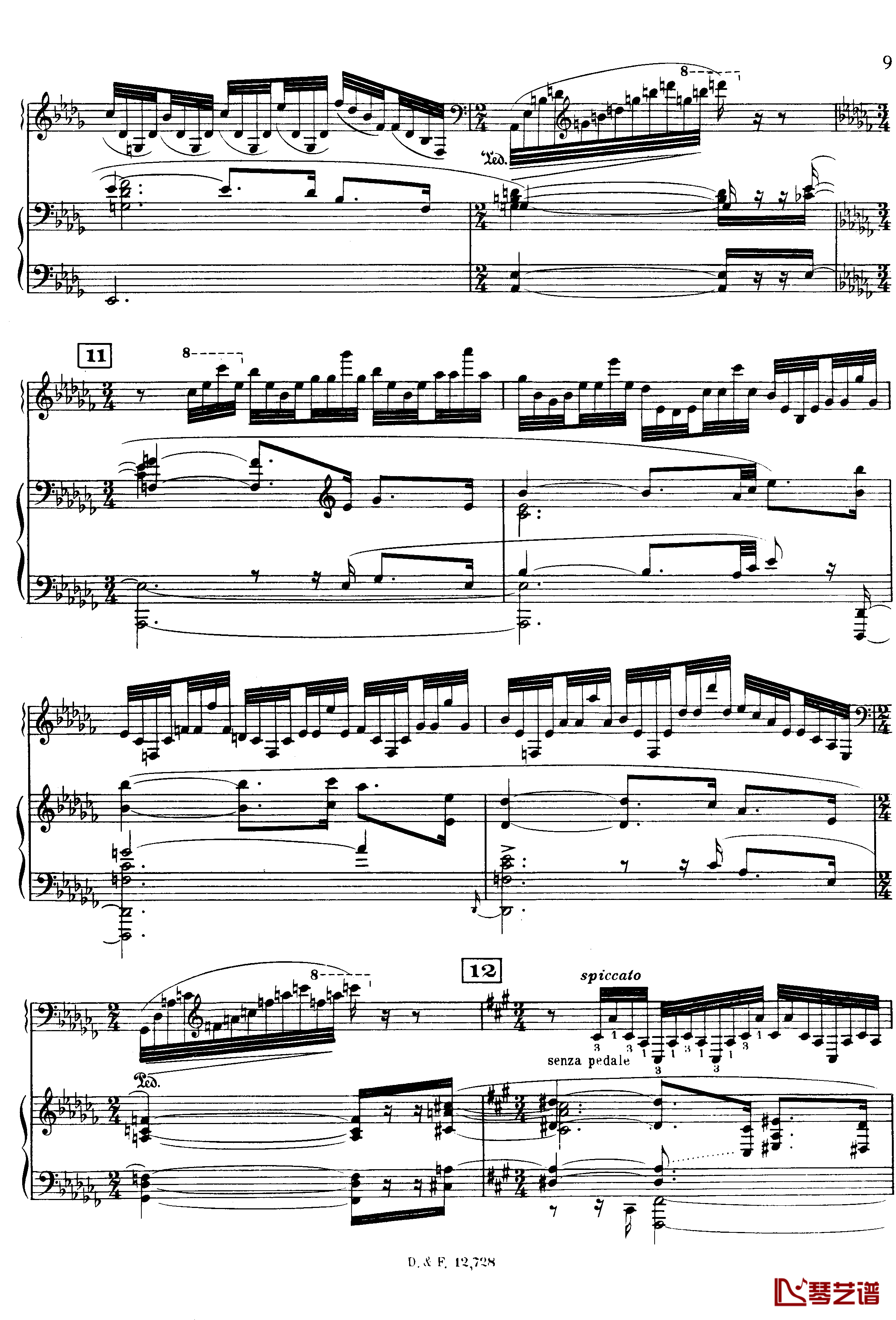 左手钢琴协奏曲钢琴谱-拉威尔-Ravel9