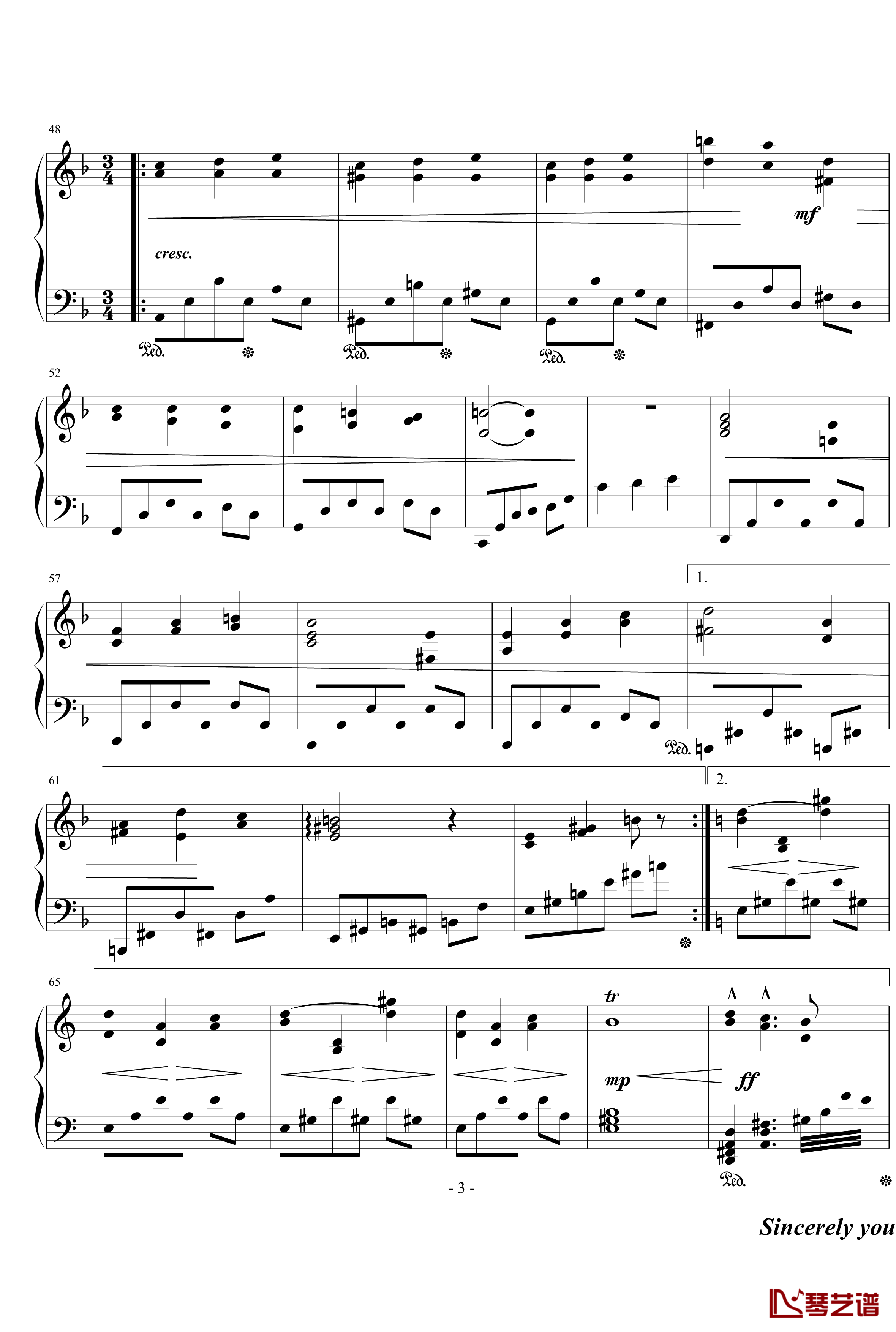 Confession钢琴谱-beornotbe3