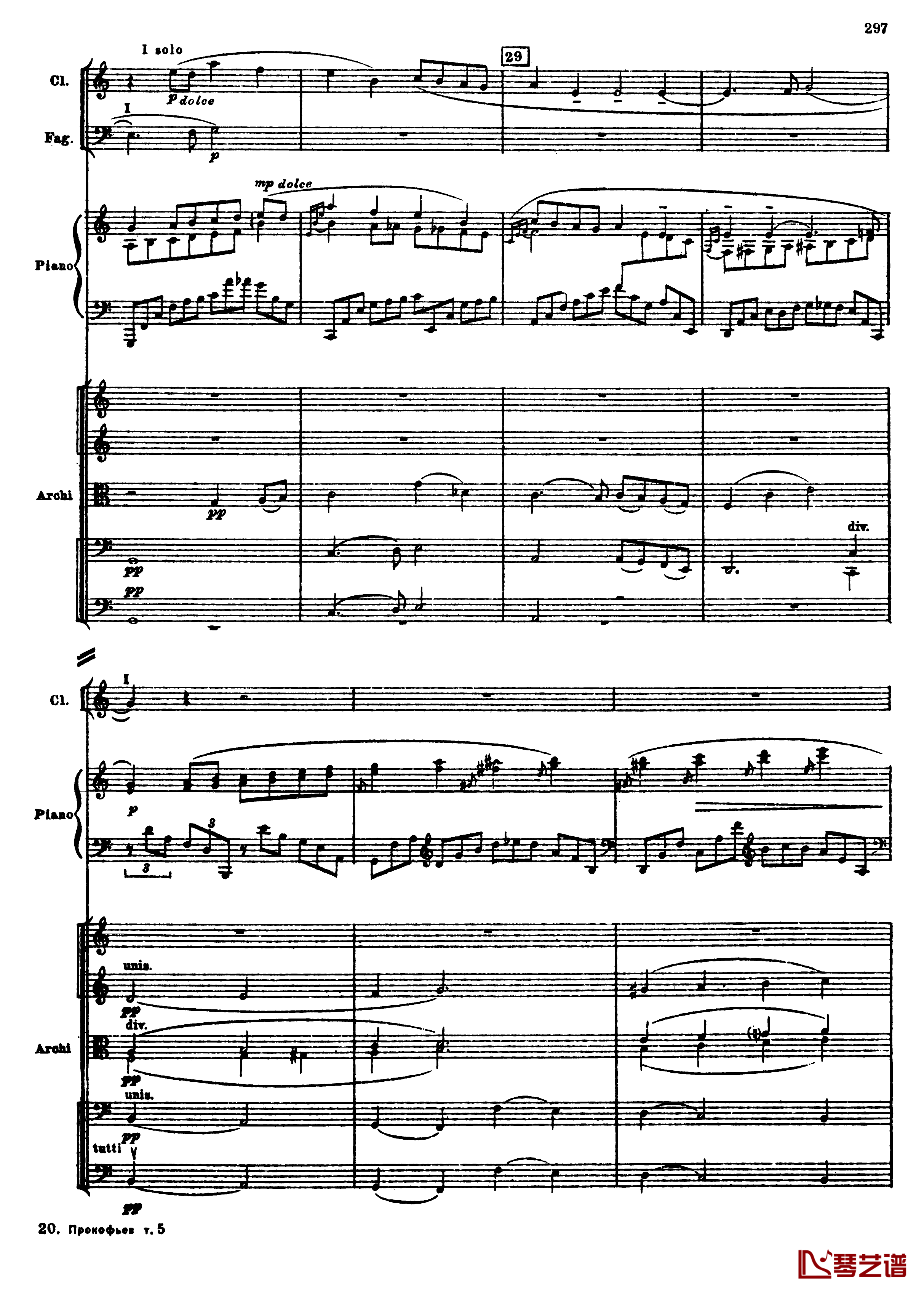 普罗科菲耶夫第三钢琴协奏曲钢琴谱-总谱-普罗科非耶夫29