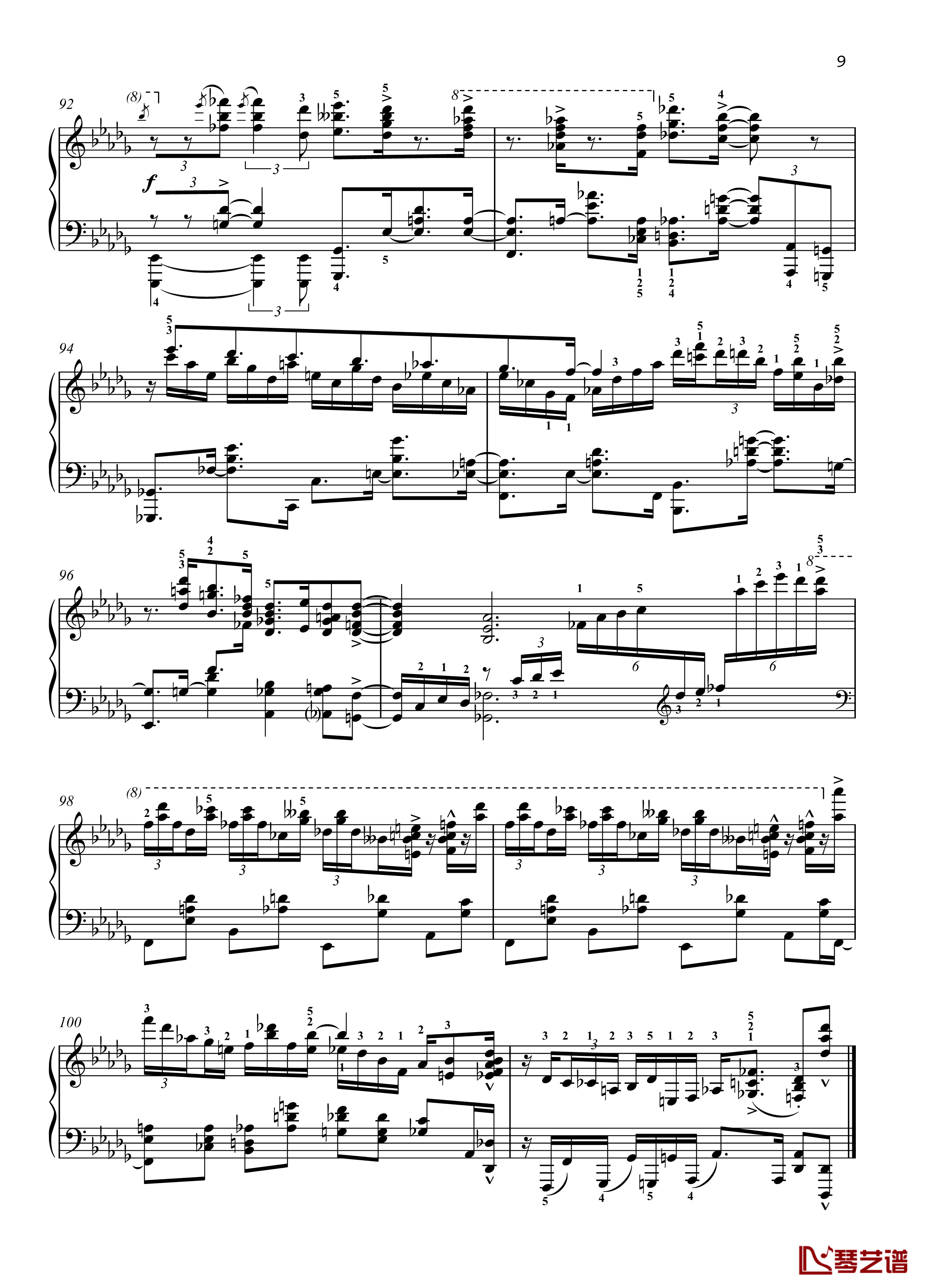 八首音乐会练习曲钢琴谱-Eight Concert ?tudes Op 40 - No. 7. Intermezzo. Allegretto-爵士-尼古拉·凯帕斯汀9