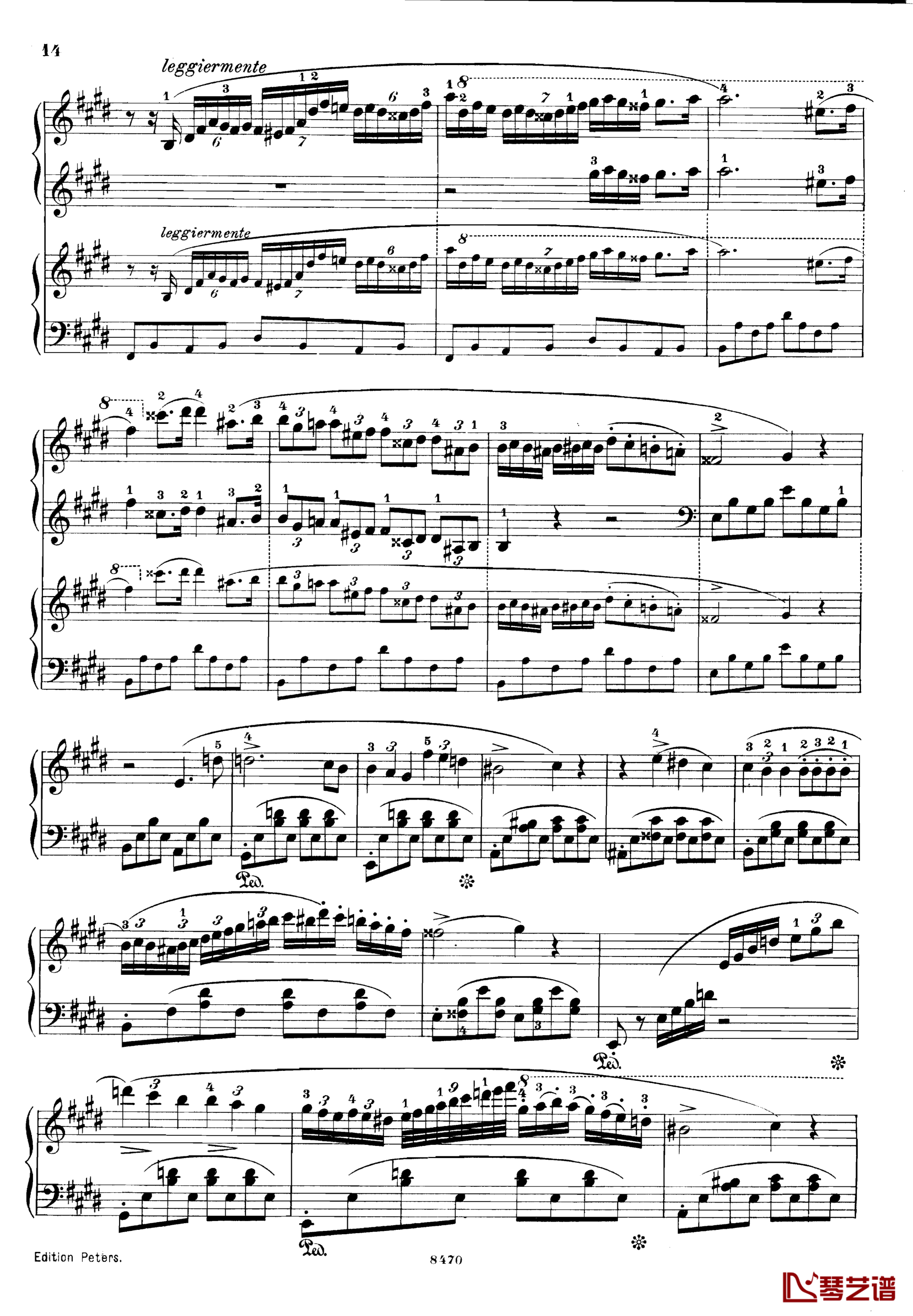 升c小调第三钢琴协奏曲Op.55钢琴谱-克里斯蒂安-里斯14