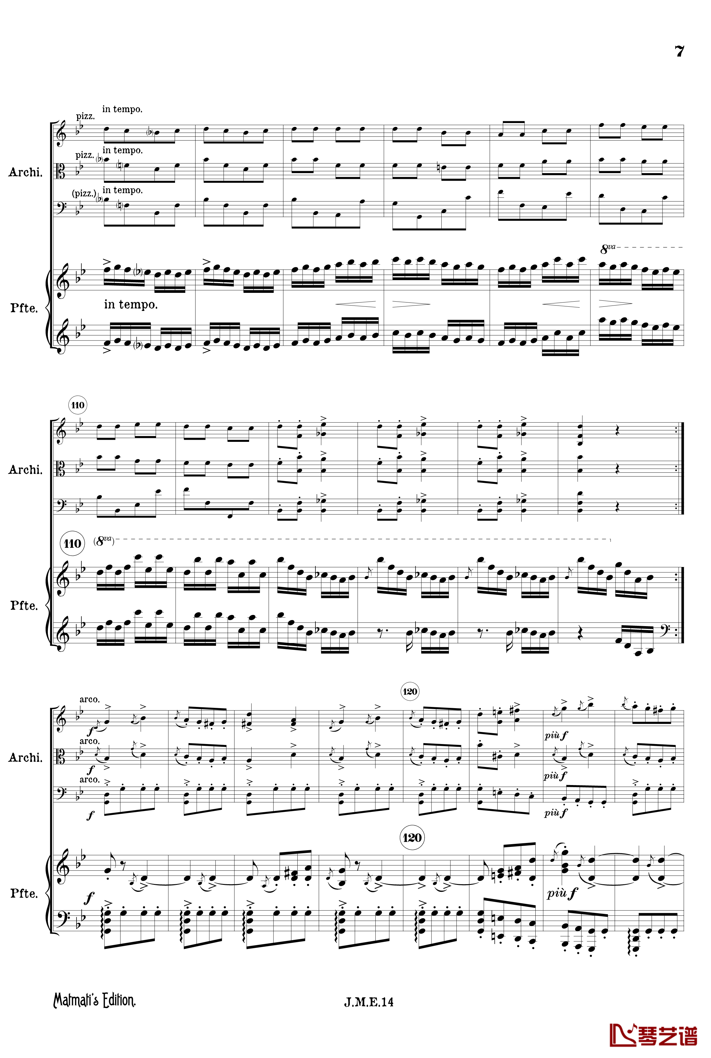 g小调第一钢琴四重奏 Op.25  第四乐章 吉普赛回旋曲钢琴谱-勃拉姆斯8